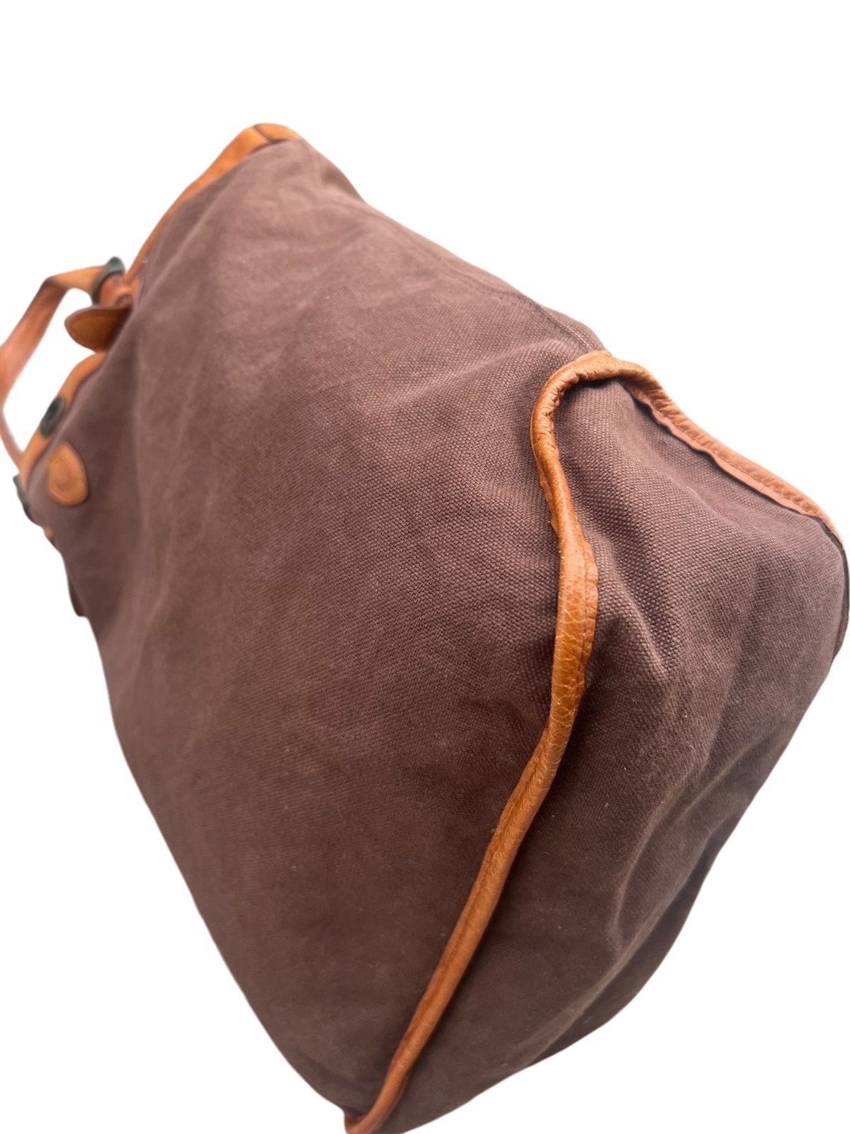 Japanese Brand × Leather Vintage Stranuovo X Ace Leather Cavas Tote Bag Size ONE SIZE - 14 Thumbnail