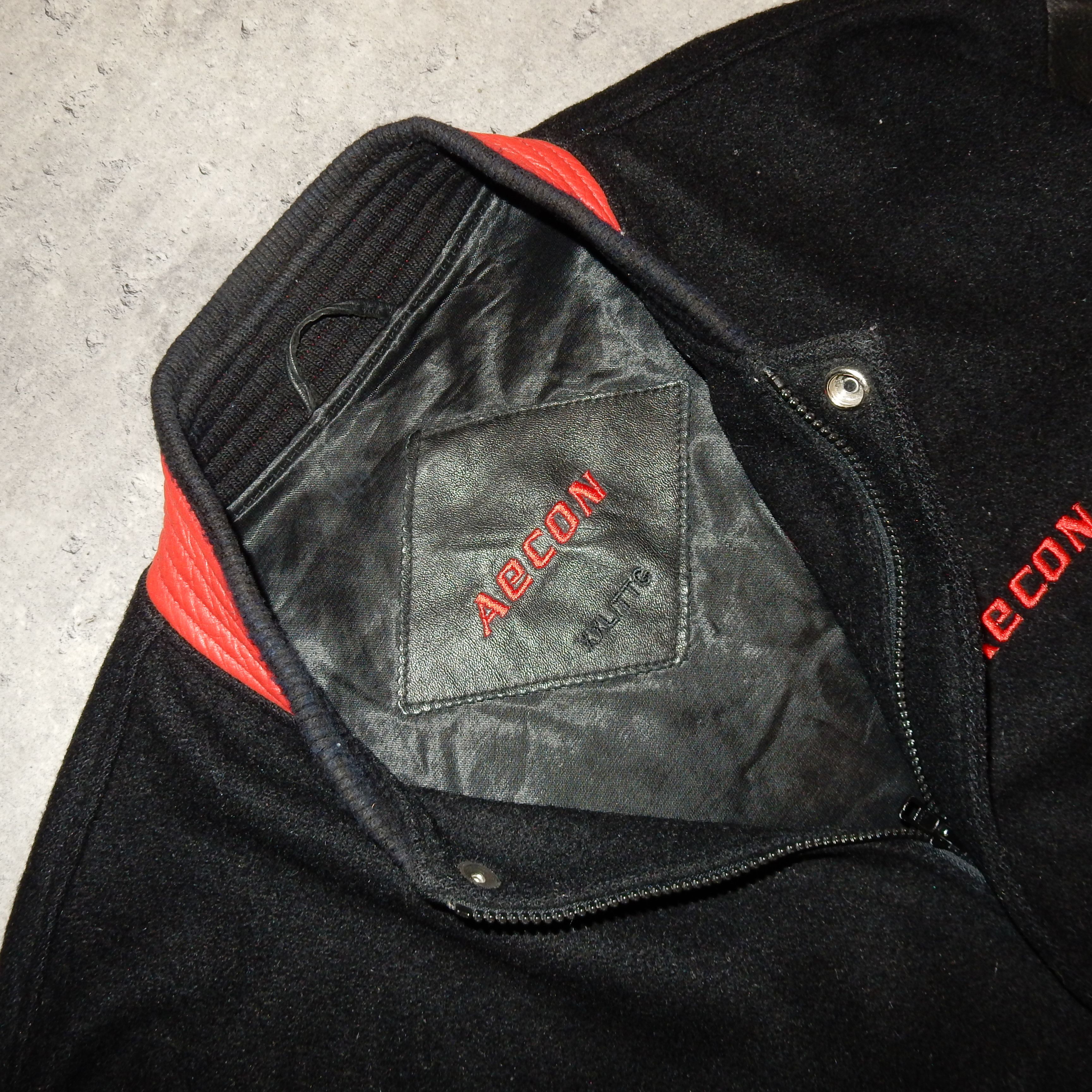 Vintage College Varsity vintage black leather bomber jacket - XXL Size US XXL / EU 58 / 5 - 5 Thumbnail
