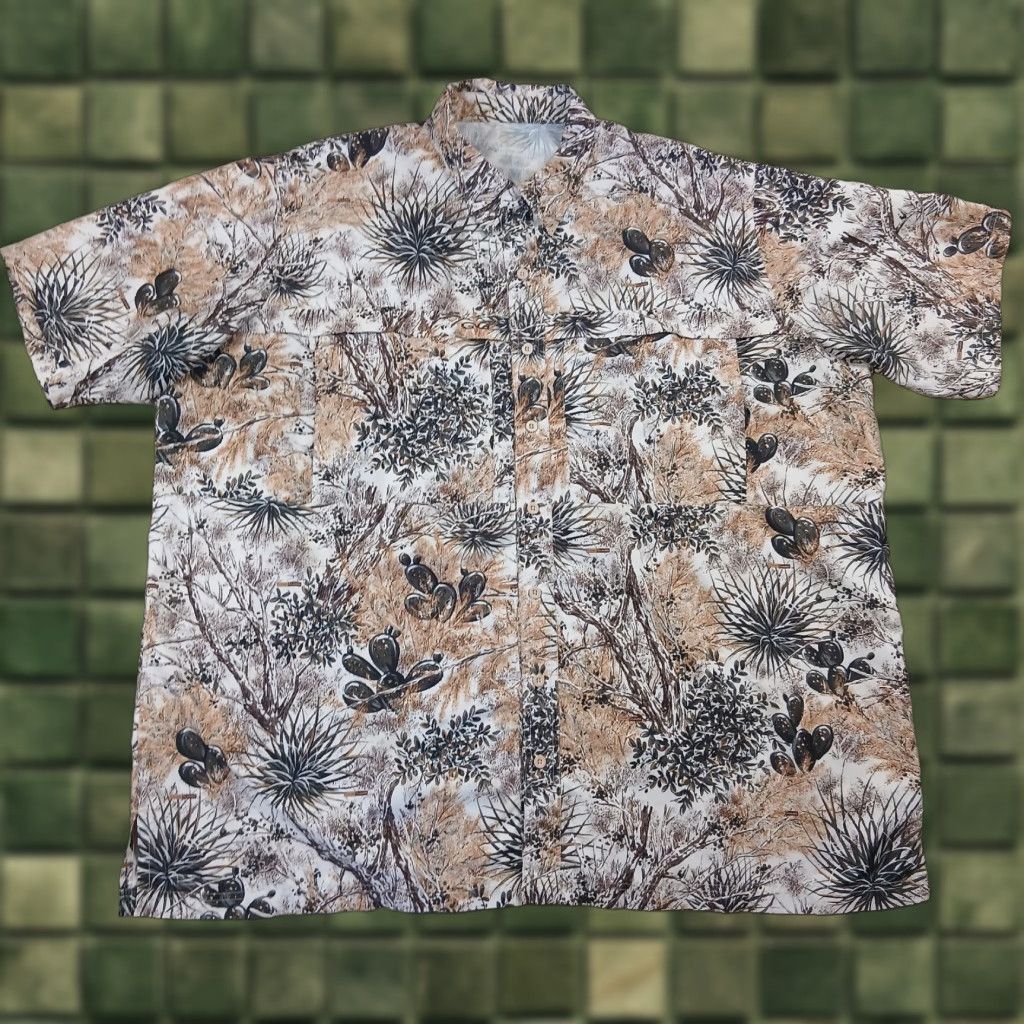 Vintage Game Guard Shirt Mens 4XL Beige Desert Camouflage Button Up Camo A1 Size US XXL / EU 58 / 5 - 1 Thumbnail