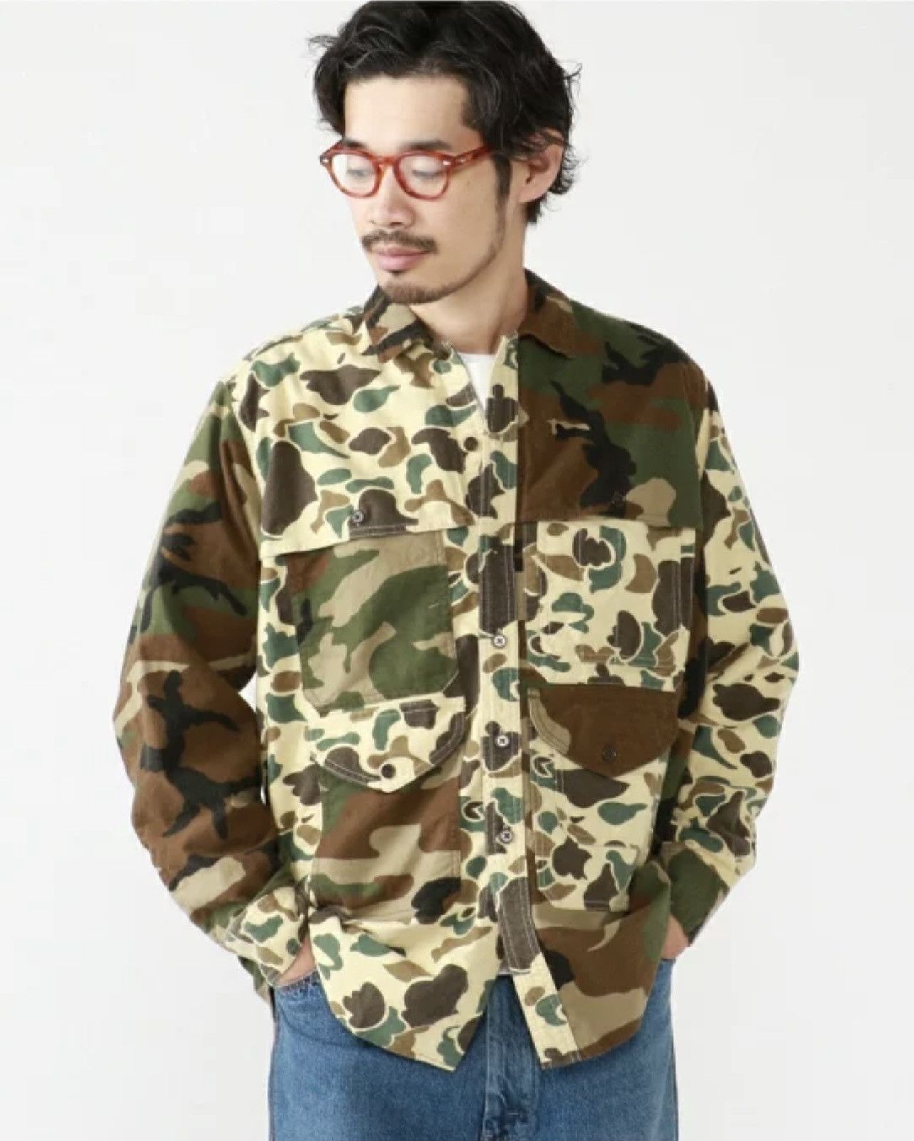 Beams Plus Rare Beams Plus Patcwork Camo Multipocket Outer shirt Size US XL / EU 56 / 4 - 1 Thumbnail