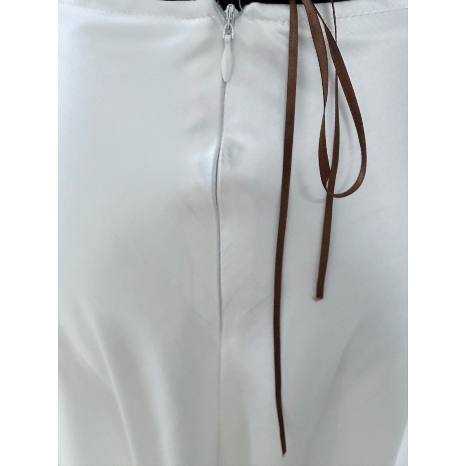 Other Beach Vacation Sleeveless White Satin Slit Midi Dress S Size S / US 4 / IT 40 - 13 Thumbnail