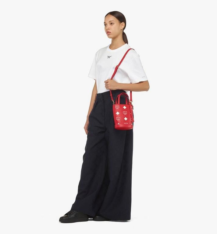 MCM o1mt1gz0325 Size: OS / Mini Tote Bag in Red/White Size ONE SIZE - 4 Thumbnail