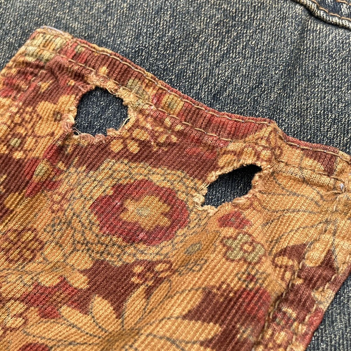 If Six Was Nine × Japanese Brand × Le Grande Bleu (L.G.B.) 🇯🇵 VINTAGE JAPANESE SUPER FLARE REWORKED RUSTY DENIM PANTS Size 30" / US 8 / IT 44 - 13 Thumbnail