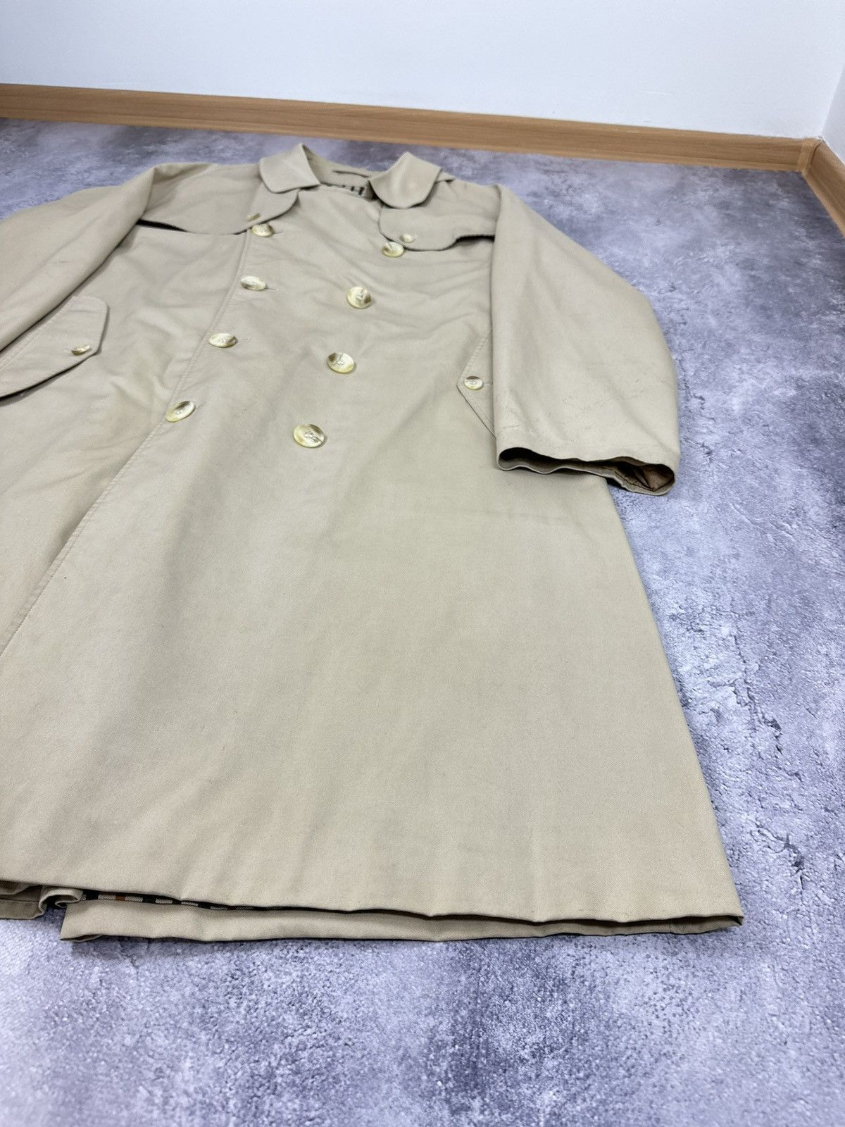 DAKS Vintage Daks London Luxury Nova Check Designer Trench Coat Size US XL / EU 56 / 4 - 5 Thumbnail