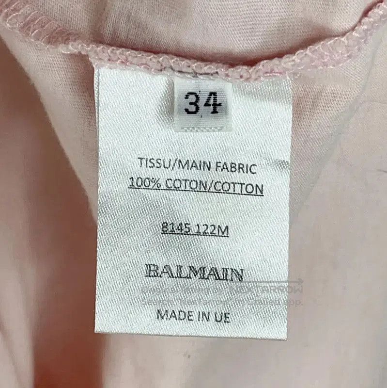 Balmain Balmain Pink Cotton T-Shirt for Women . Size XS / US 0-2 / IT 36-38 - 6 Thumbnail