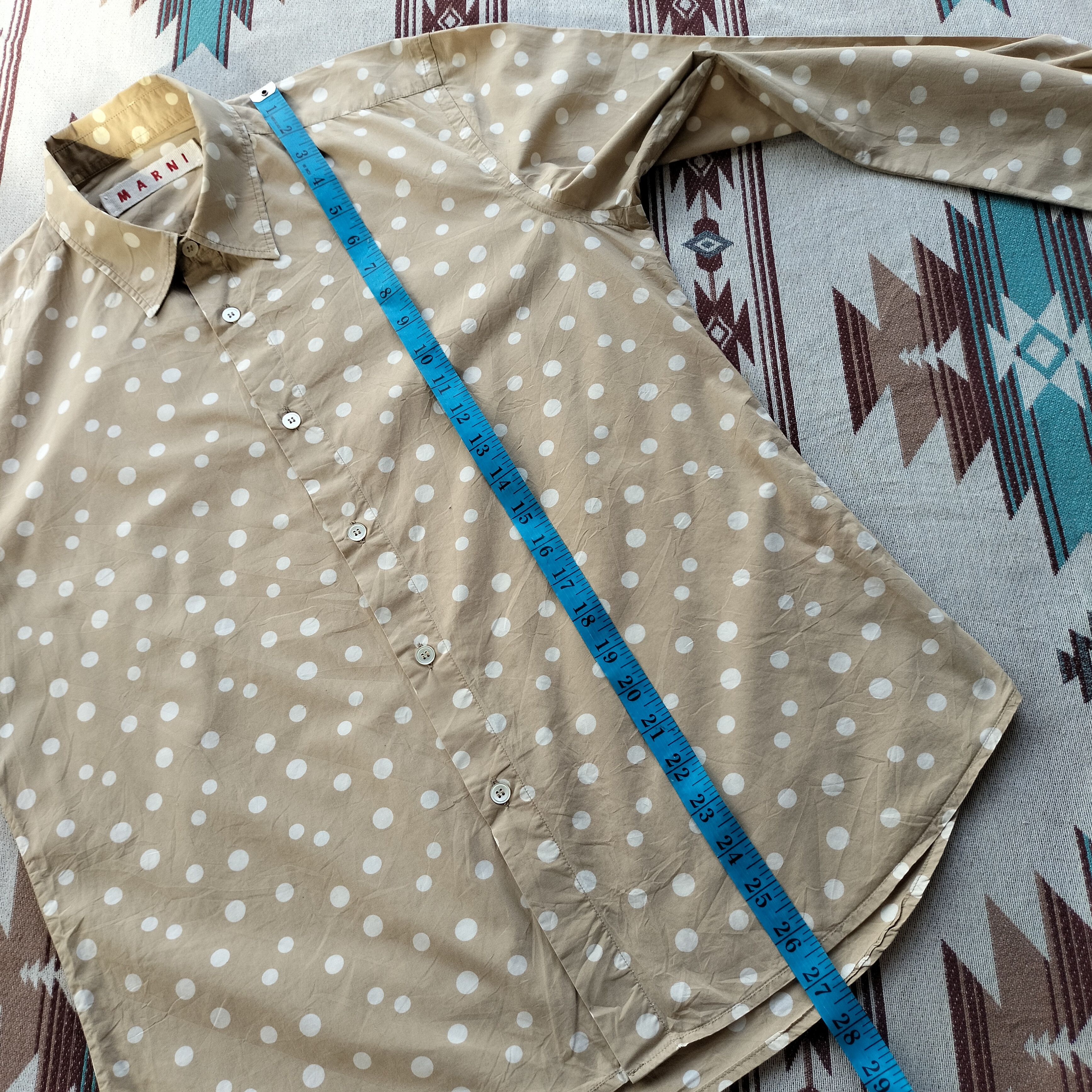 Marni Marni beige pattern Ls shirt Size US S / EU 44-46 / 1 - 13 Thumbnail