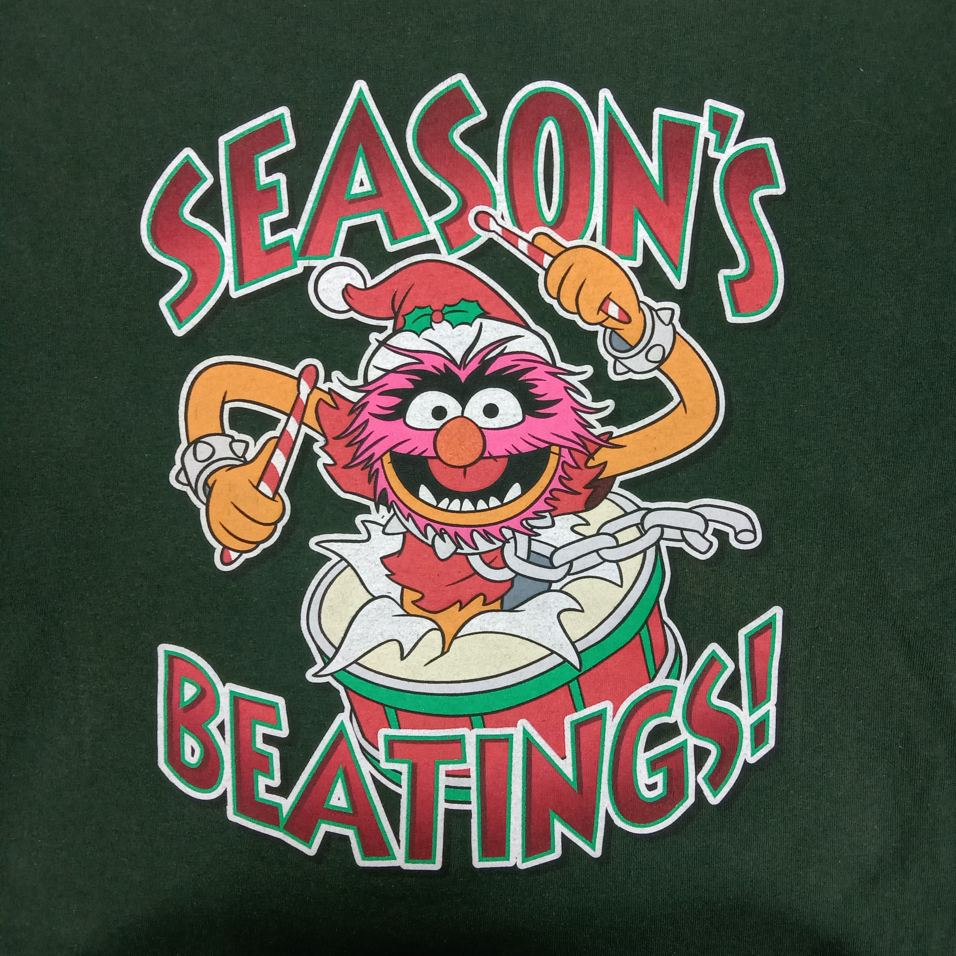Cartoon Network × Vintage The Muppets Season's Beatings Drummer Style Tshirt Size US XXL / EU 58 / 5 - 2 Thumbnail