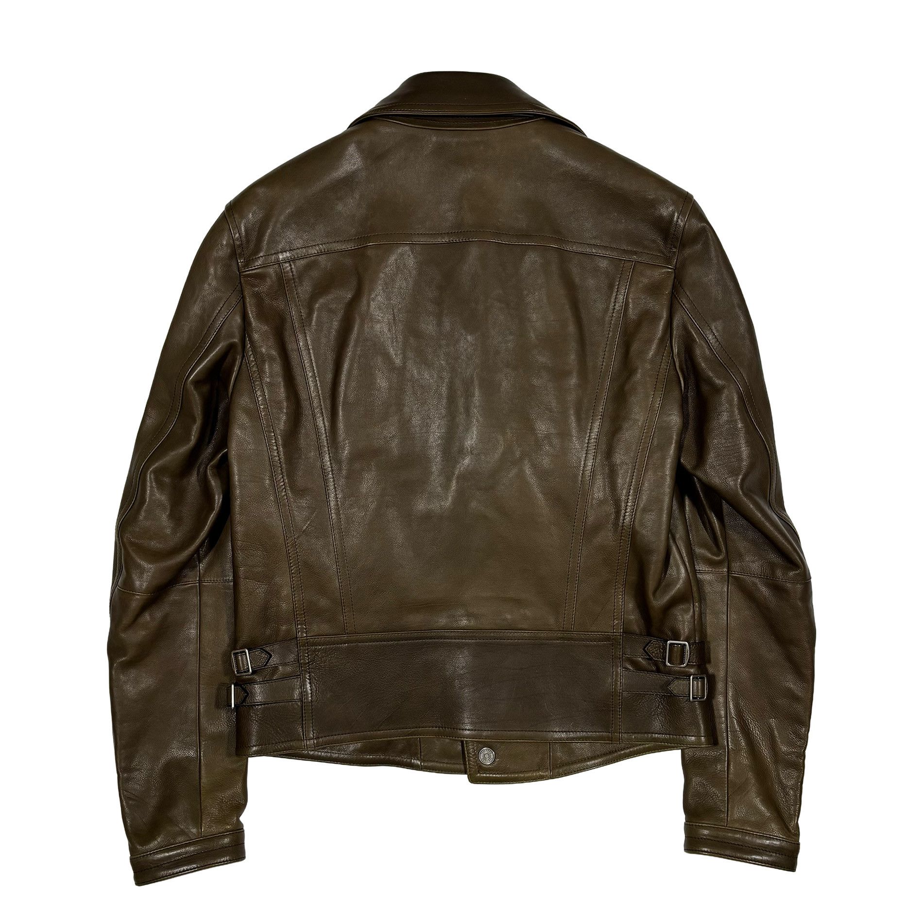 Tom Ford TOM FORD Grain Leather Biker Jacket Brown Size 48 NWT Size US M / EU 48-50 / 2 - 4 Thumbnail