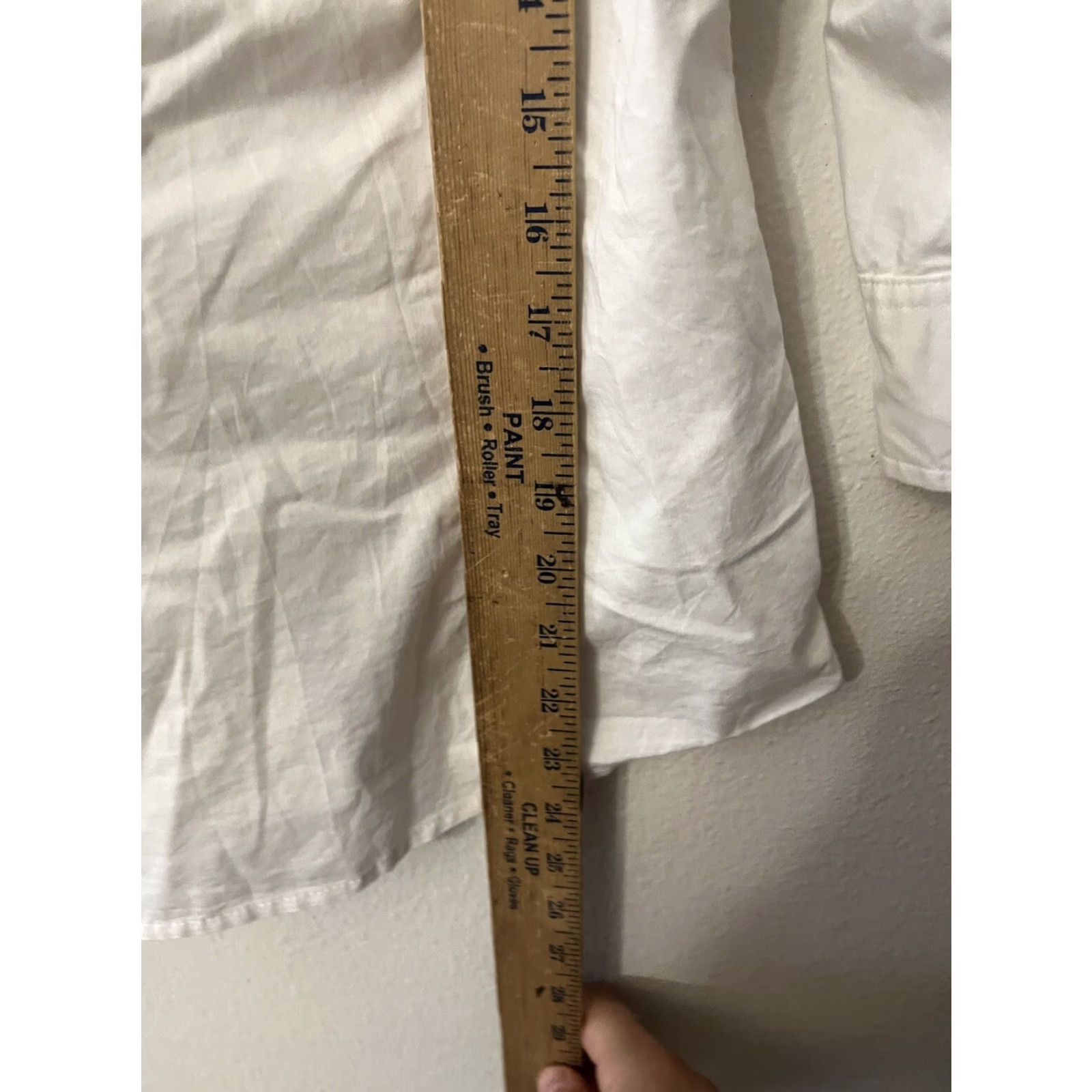 Gap GAP Blouse Shirt Womens M Solid White 3/4 Sleeve Button Collared Knit Stretch Classic Fit Regular Size M Womens Size M / US 6-8 / IT 42-44 - 4 Thumbnail