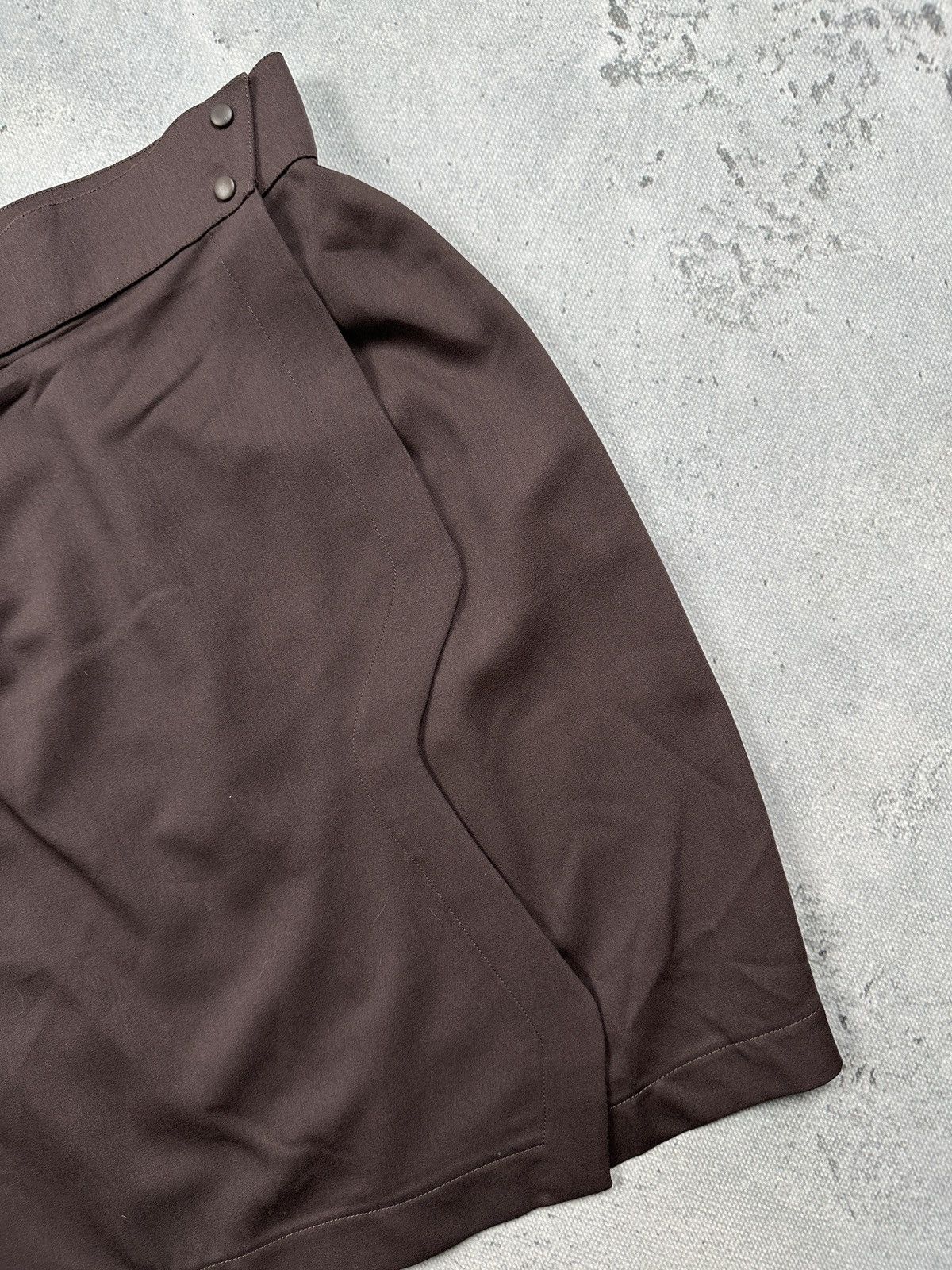 Thierry Mugler Thierry Mugler Paris Brown Wrap Pencil Skirt Structured 80s Size 28" / US 6 / IT 42 - 8 Thumbnail