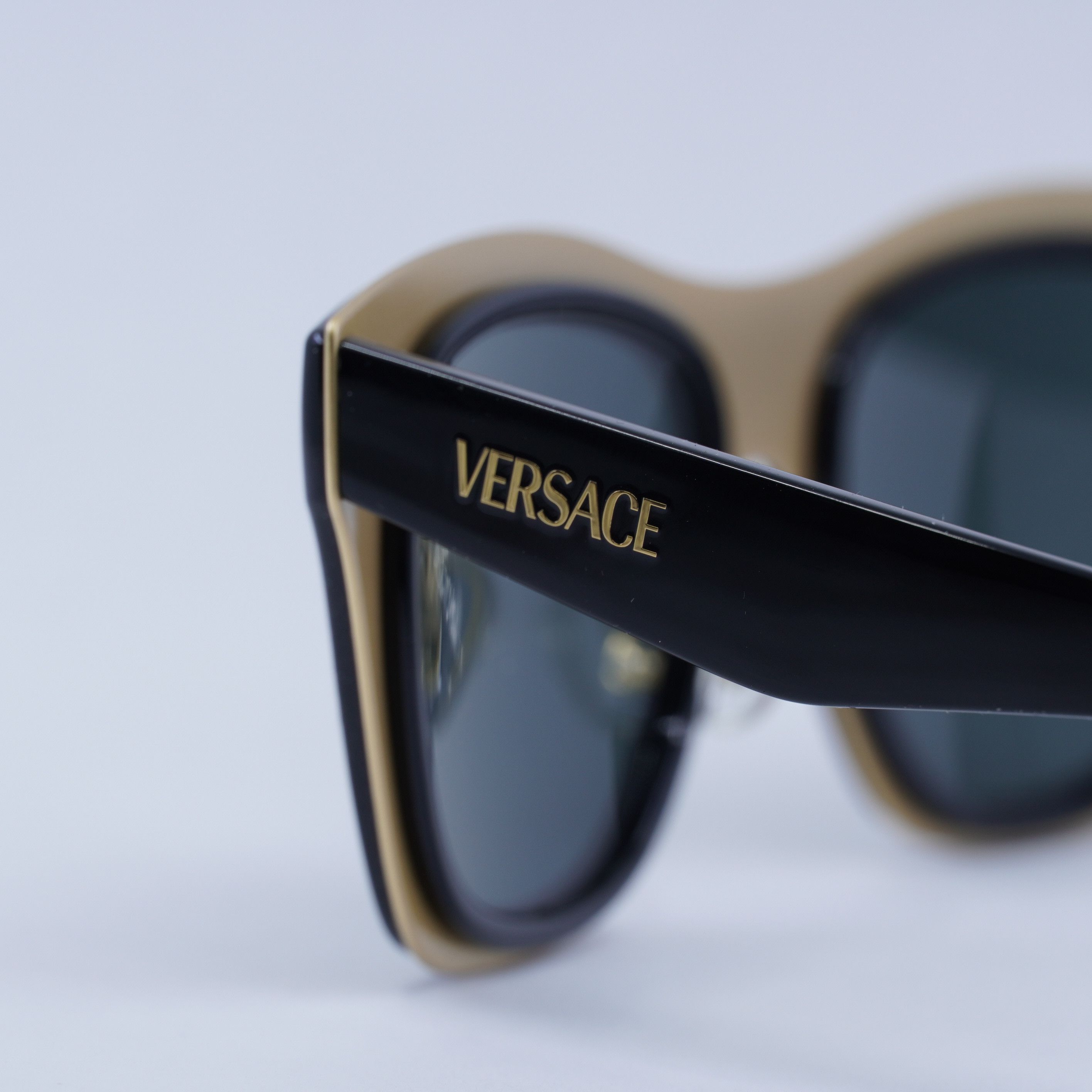 Versace Versace VE2272 GB1/87 Sunglasses Black/Gold Square Frame Size ONE SIZE - 6 Thumbnail