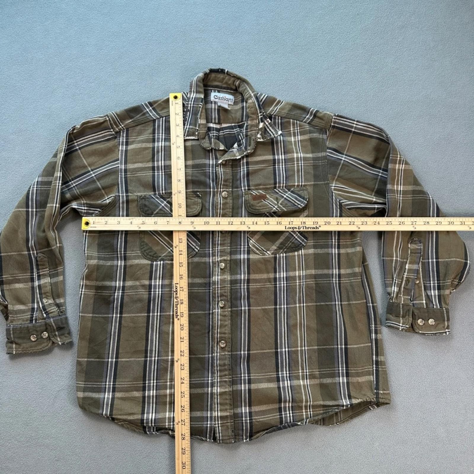 Carhartt Carhartt Men's Plaid Flannel Shirt L Long Sleeve Button Up Size US L / EU 52-54 / 3 - 3 Thumbnail