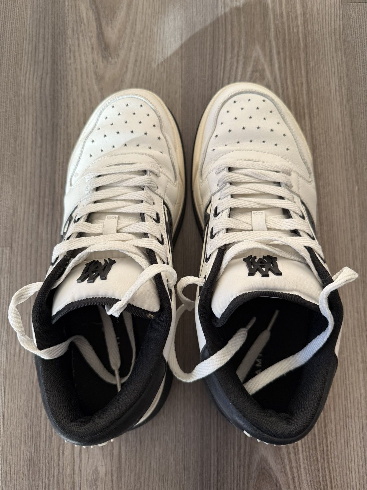 Amiri Amiri White & Black Classic Low Sneakers Size US 12 / EU 45 - 4 Thumbnail