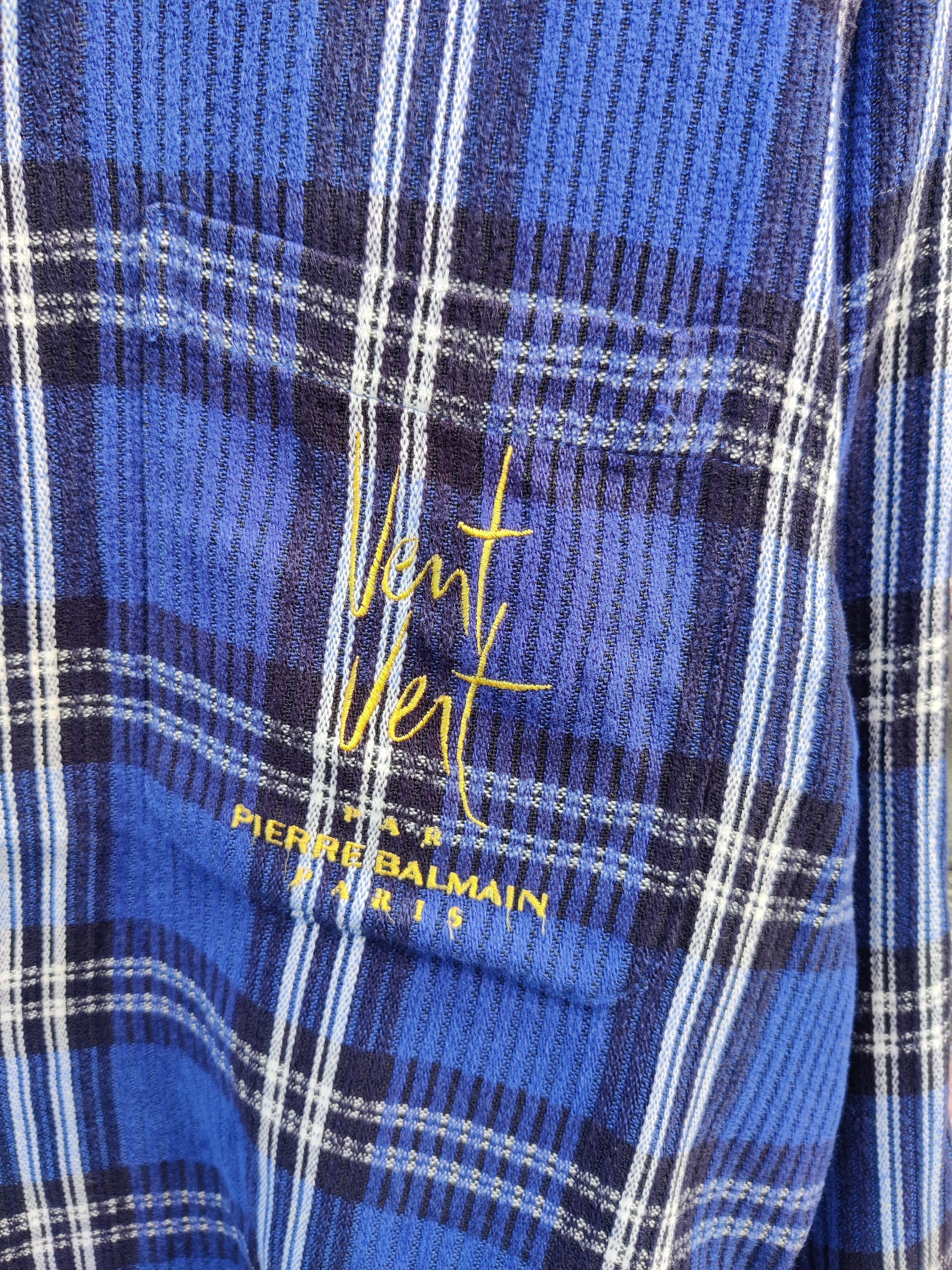 Pierre Balmain Vintage Vent Vent Pierre Balmain Checkers Shirt Size US L / EU 52-54 / 3 - 5 Thumbnail
