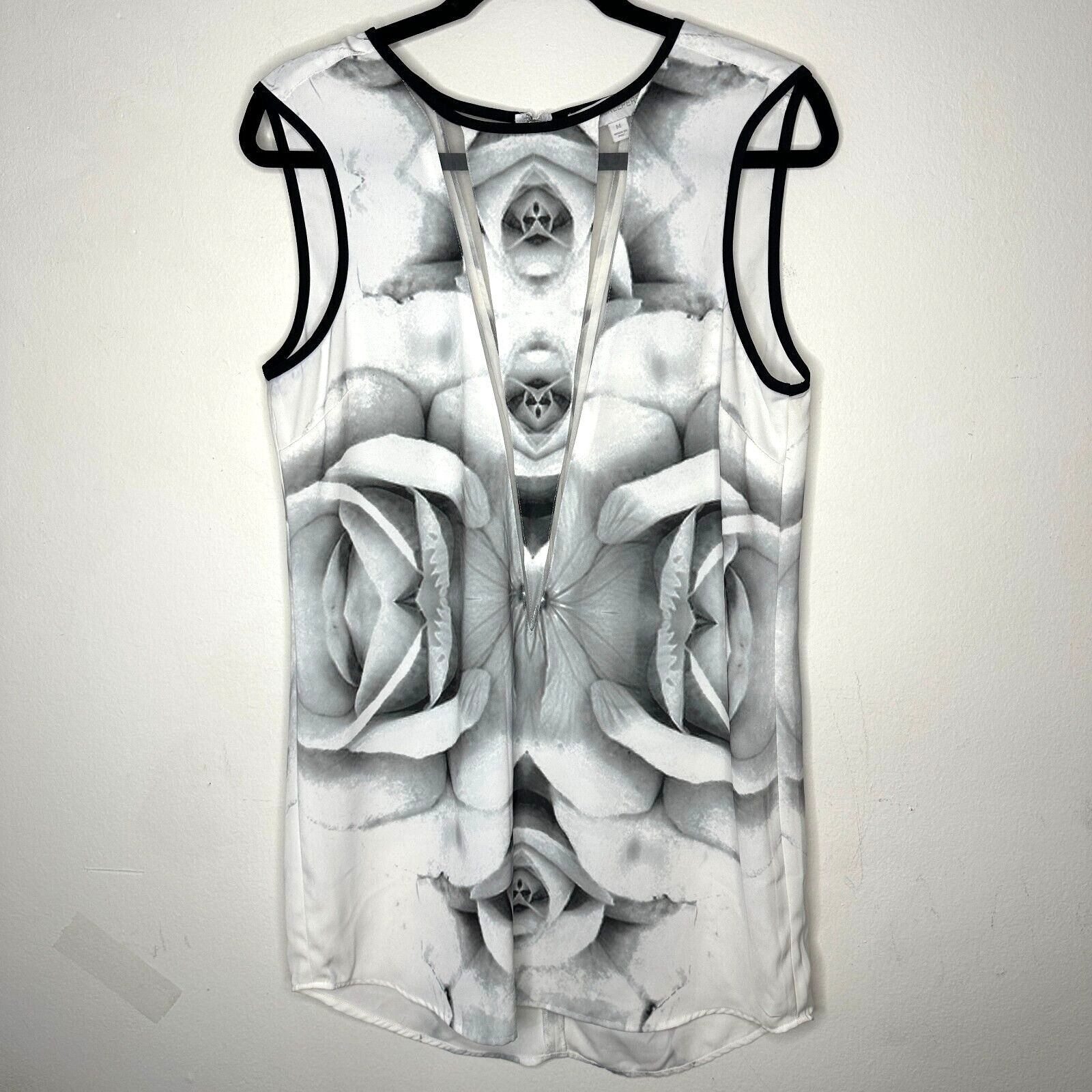 Other Finders Keepers Black White Tangled Secrets Rose Slip Dress Size M / US 6-8 / IT 42-44 - 1 Thumbnail