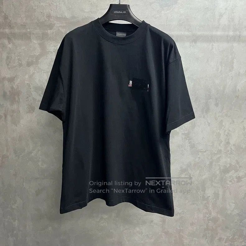 Balenciaga Balenciaga Black Logo Print Short Sleeve T-Shirt. Size US S / EU 44-46 / 1 - 1 Thumbnail