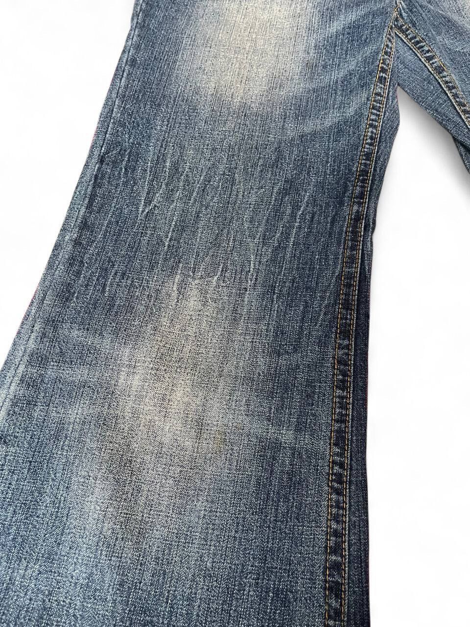 Tornado Mart Flare Colza Jeans baggy distressed clawn mark mud wash jean Size US 28 / EU 44 - 15 Thumbnail