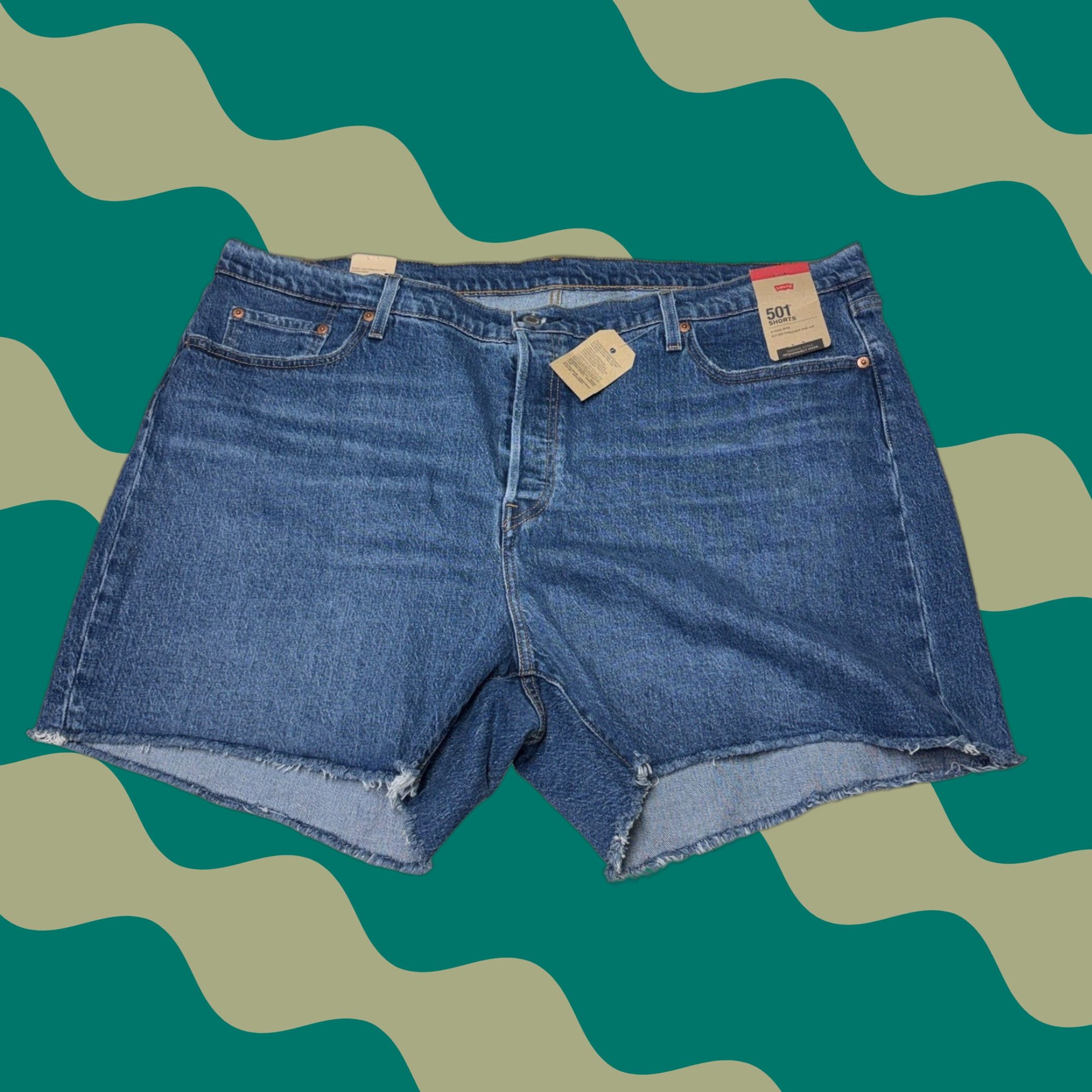 Levi's VINTAGE Levi's 501 Original High Rise Denim Shorts Womens 24W Plus Medium Wash Size 32" / US 10 / IT 46 - 1 Thumbnail