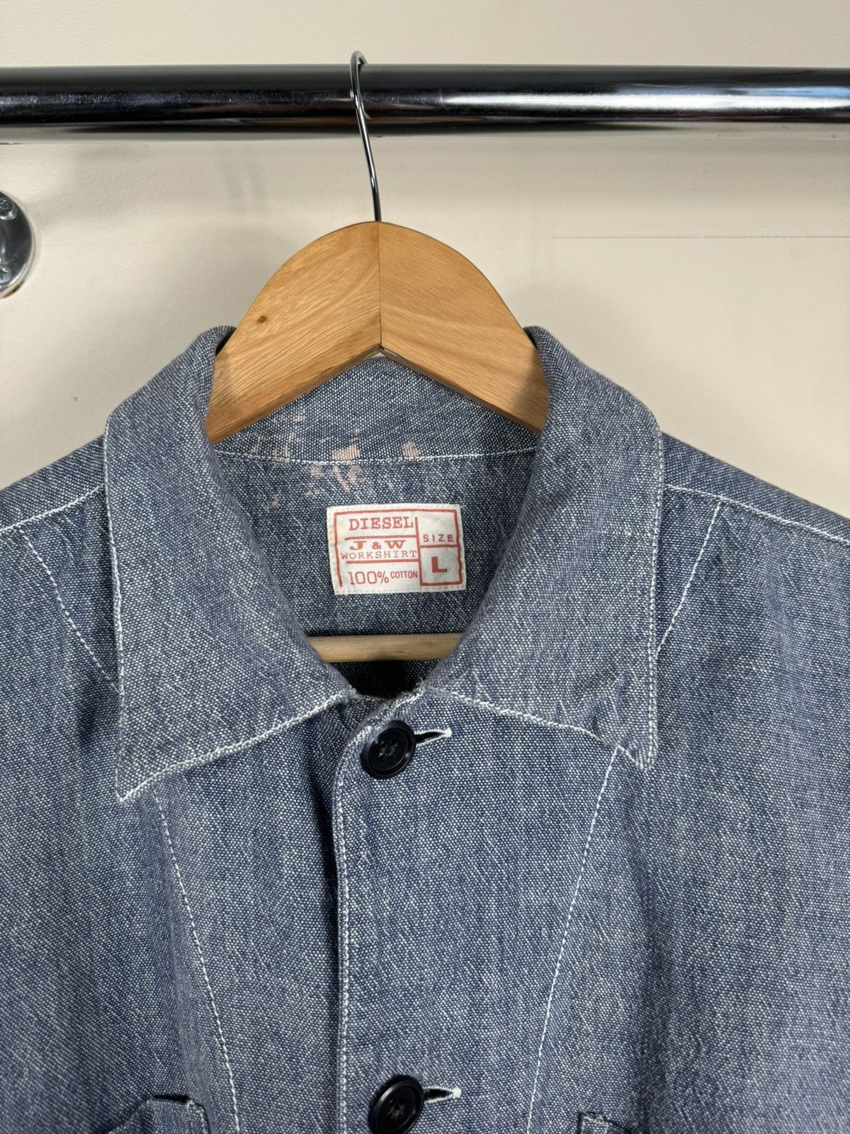Diesel × Vintage Diesel J&W Workshirt Vintage Shirt Size US L / EU 52-54 / 3 - 3 Thumbnail