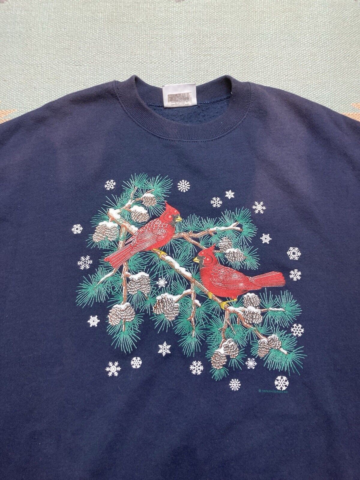 Vintage endless designs crewneck sweatshirt cardinals birds snow XL Size US XL / EU 56 / 4 - 2 Thumbnail