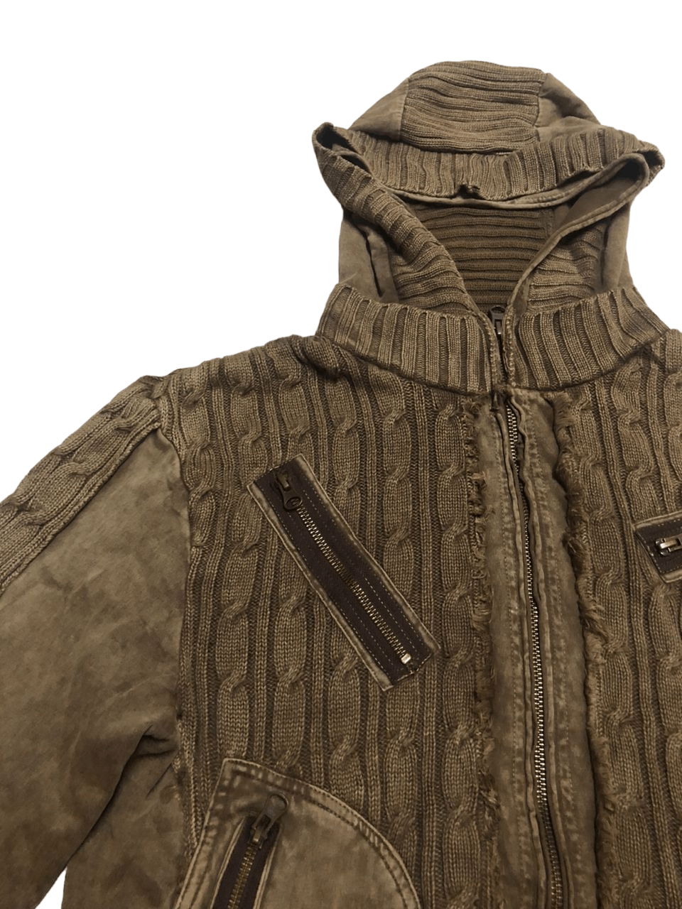 Beams Plus 🇯🇵Beams Multipocket Hoodie Knit Faded Brown Size US M / EU 48-50 / 2 - 5 Thumbnail