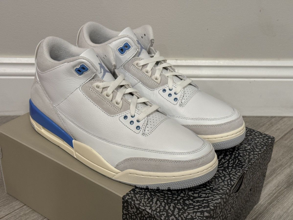 Jordan Brand Jordan 3 Retro Lucky Shorts White Hydrogen Blue Legend Sz 12 Size US 12 / EU 45 - 4 Thumbnail