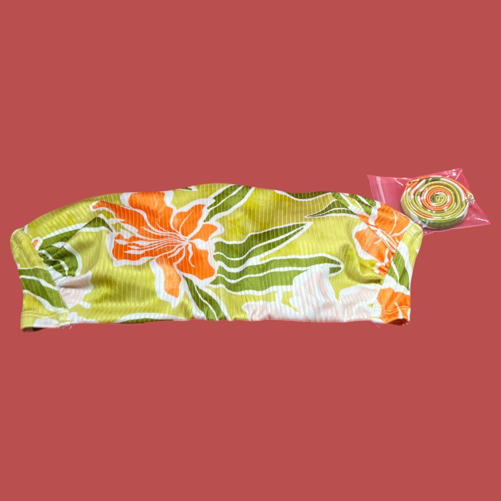 Other Shade & Shore - Women's Ribbed Hidden Underwire Bandeau Biki Size ONE SIZE - 5 Thumbnail