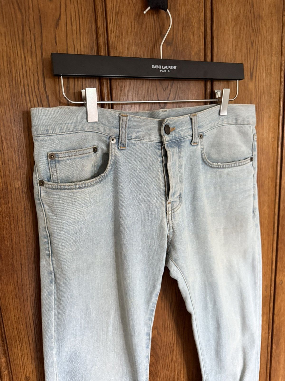 Saint Laurent Paris SS14 Saint Laurent light wash denim jeans Hedi Slimane 31 Size US 31 - 13 Thumbnail