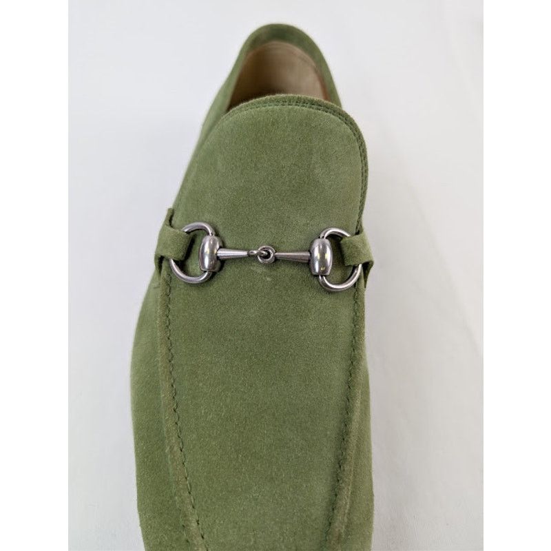 Gucci o1rshd1 Leather Jordaan Horsebit Loafer Boots in Green Size US 9 / EU 42 - 15 Thumbnail