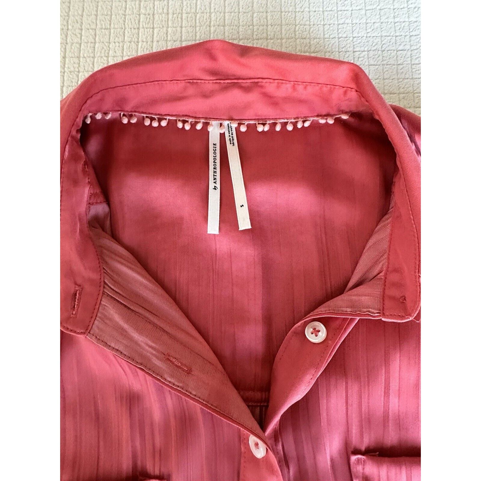 Anthropologie Anthropologie Relaxed Button Down Coral Shirt Women's Size S Size S / US 4 / IT 40 - 7 Thumbnail