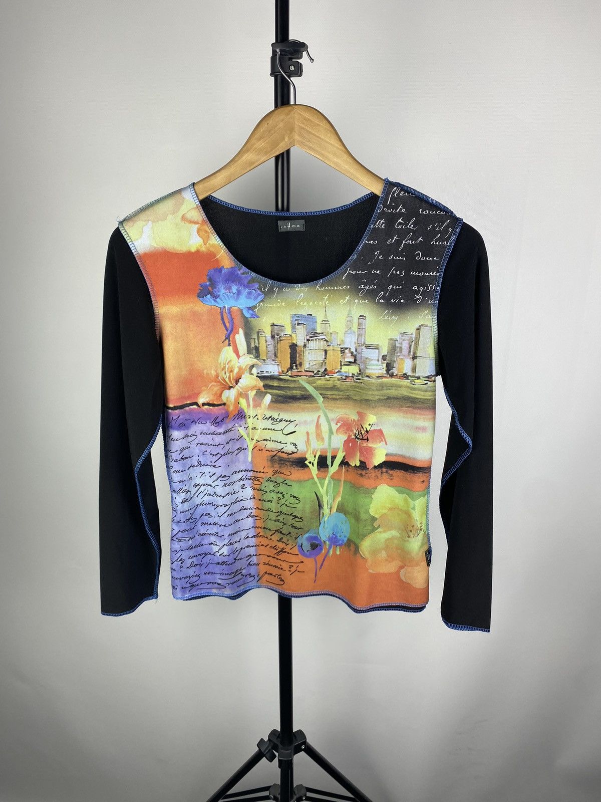 Japanese Brand × Vintage 🔥Gothic Avant Garde Mesh Blouse Flowers jpg Punk Emo Goth Size M / US 6-8 / IT 42-44 - 2 Thumbnail