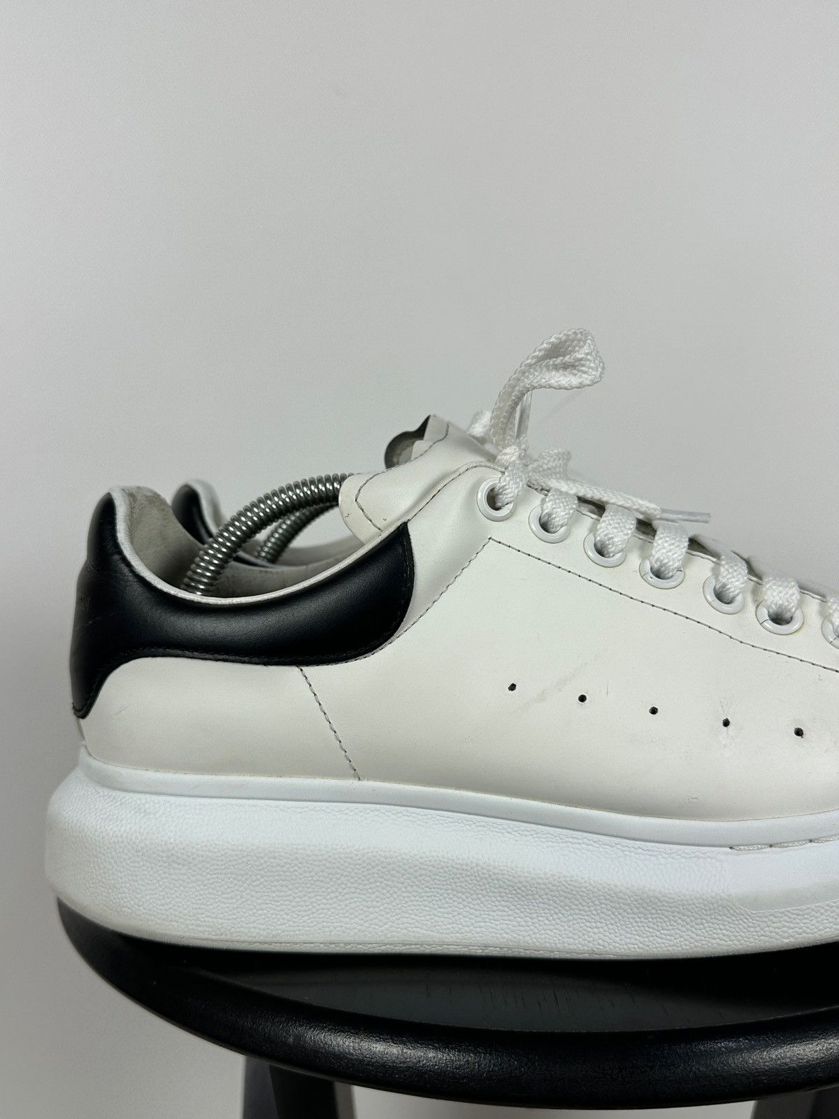 Alexander McQueen Alexander McQueen Oversized White Leather Sneakers Size US 9.5 / EU 42-43 - 15 Thumbnail