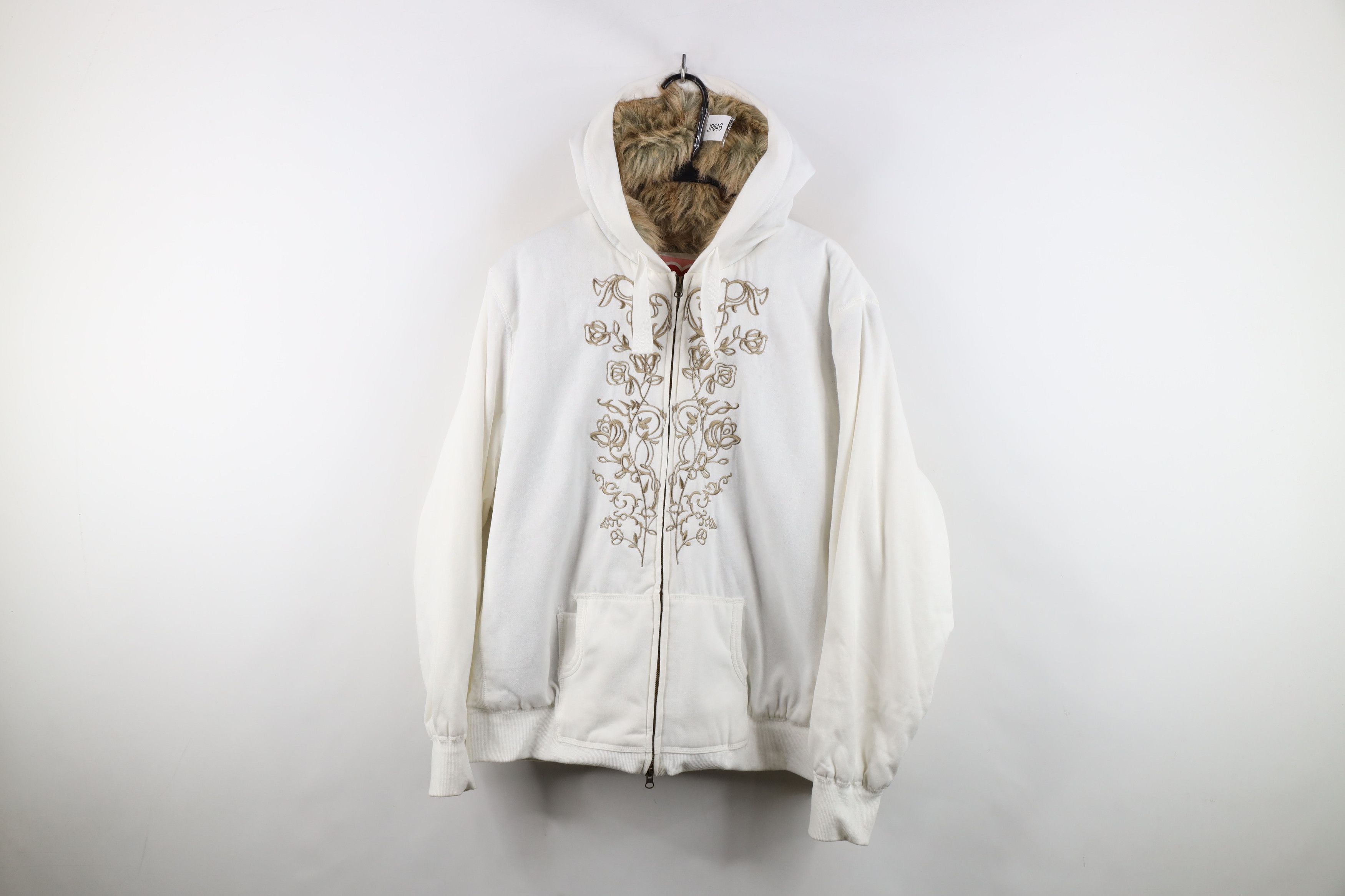 Vintage Vinatage Y2K Babydoll Flower Faux Fur Lined Thick Hoodie Size 3XL / US 20-22 - 1 Thumbnail