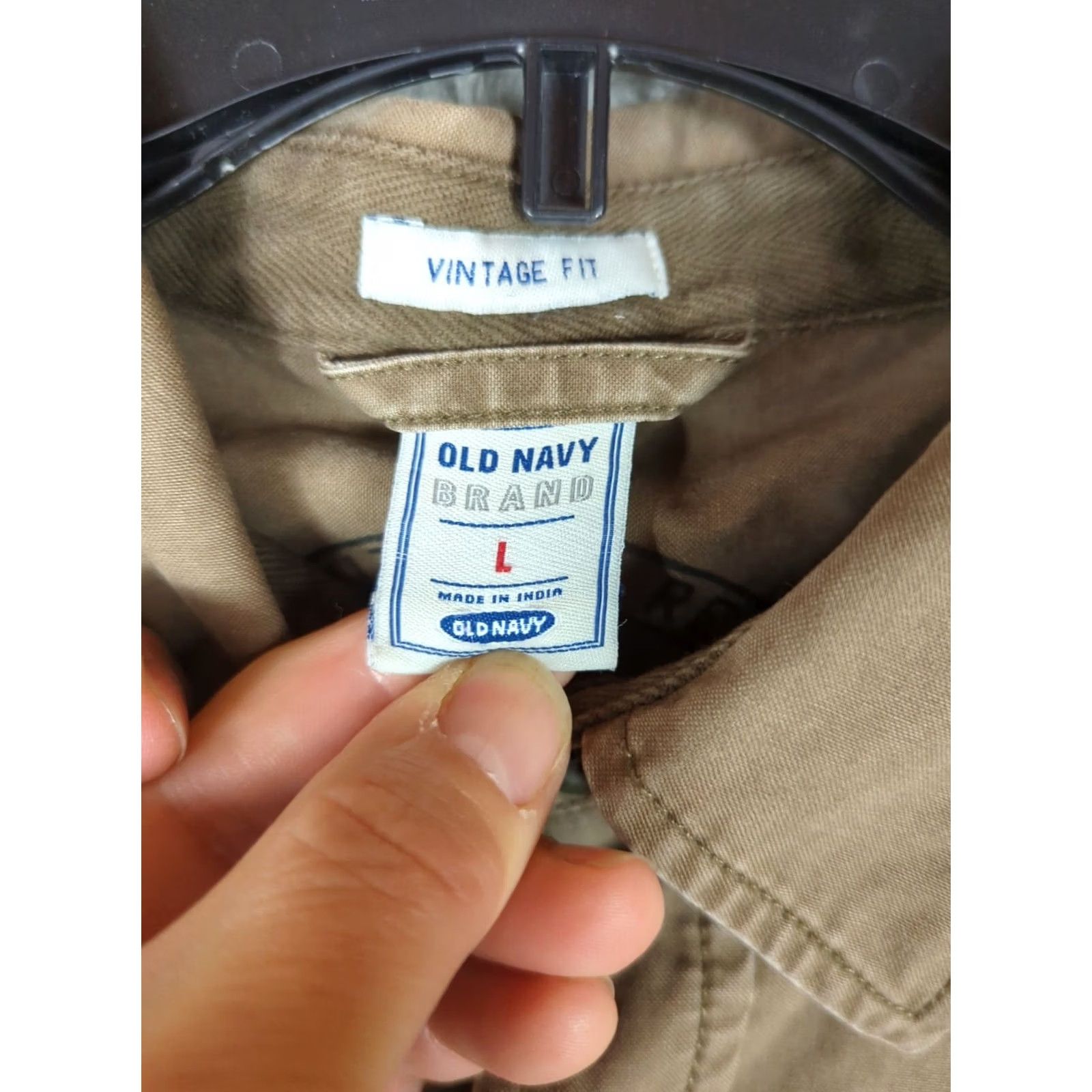 Old Navy VINTAGE Old Navy Shirt Mens L Brown Solid Long Sleeve Button-Up Pockets Vintage Fit Casual Workwear Mens Size US L / EU 52-54 / 3 - 5 Thumbnail