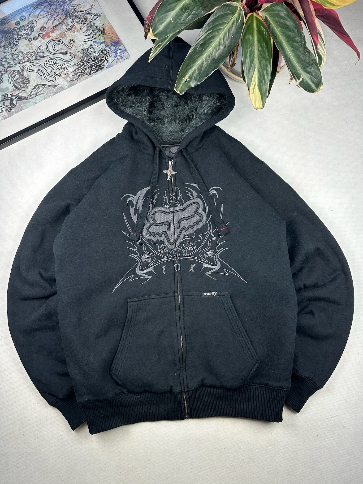 Fox Racing Fox Y2K Zip Up Hoodie Faux fur Jessie Pinkman Size US L / EU 52-54 / 3 - 2 Thumbnail