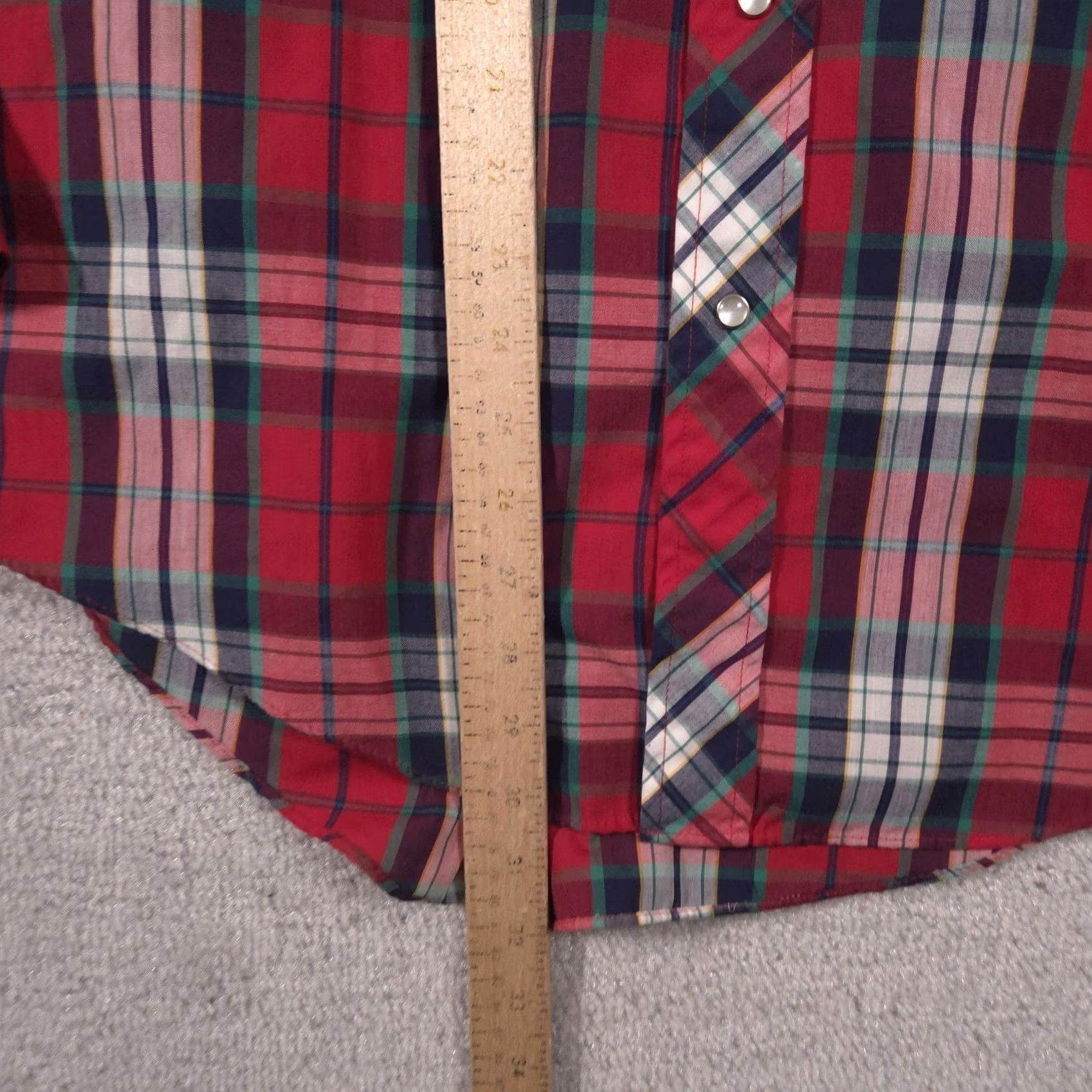 Vintage VINTAGE Williams Bay Shirt Mens Large Red Western Pearl Snap Long Sleeve Cowboy Size US L / EU 52-54 / 3 - 7 Thumbnail