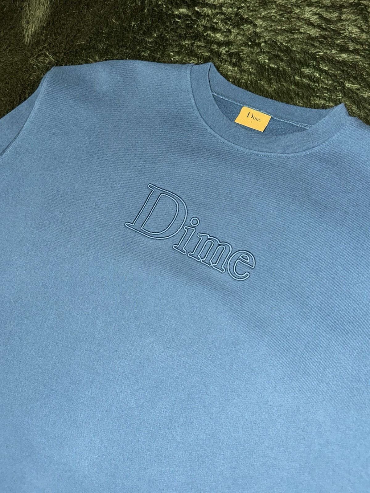 Dime [L] Dime Outline Embroidered Logo Sweatshirt Teal Size US L / EU 52-54 / 3 - 2 Thumbnail