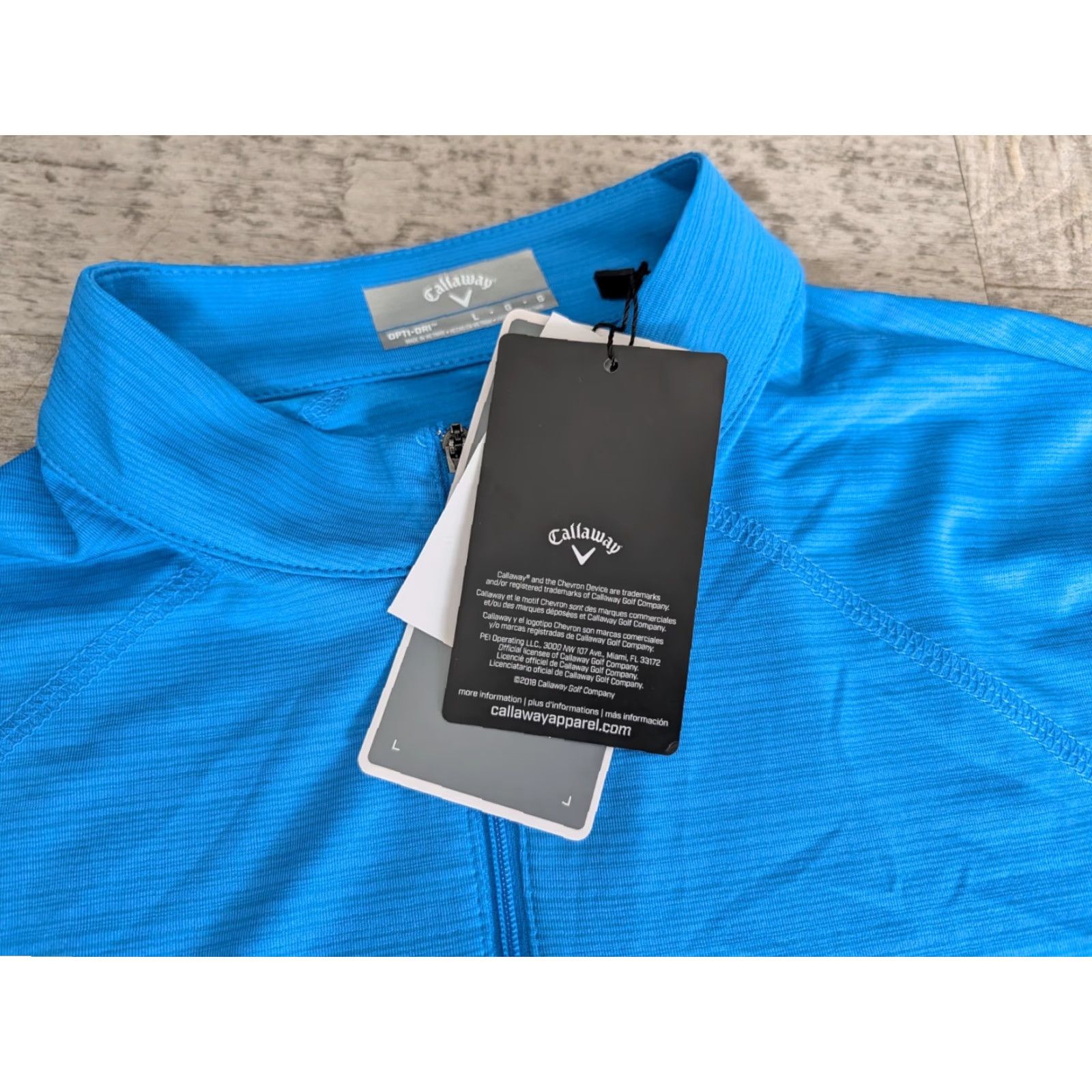 Callaway CALLAWAY NWT Weather Series Opti-Dry Top SZ L Blue WMN Golf Shirt Quarter Zip Size L / US 10 / IT 46 - 4 Thumbnail