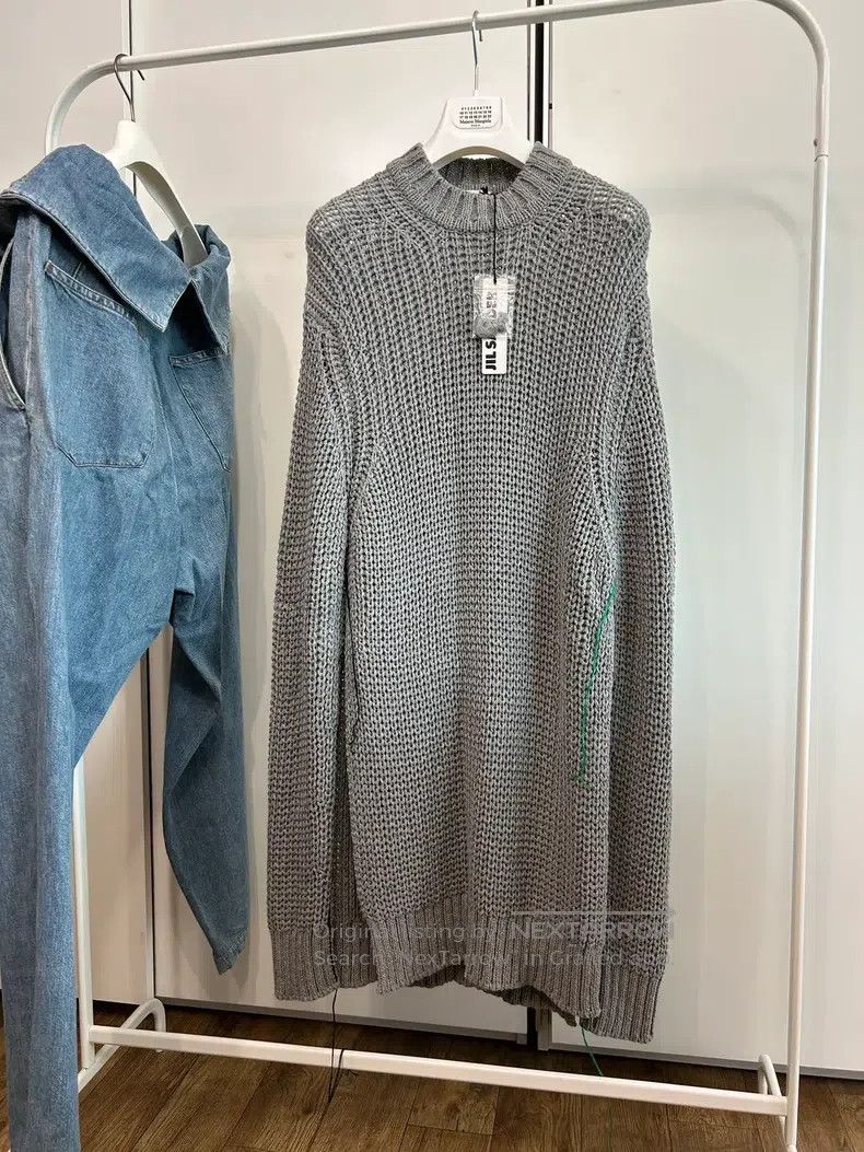 Jil Sander Jil Sander size 48 Long knitted pullover in grey Size M / US 6-8 / IT 42-44 - 1 Thumbnail