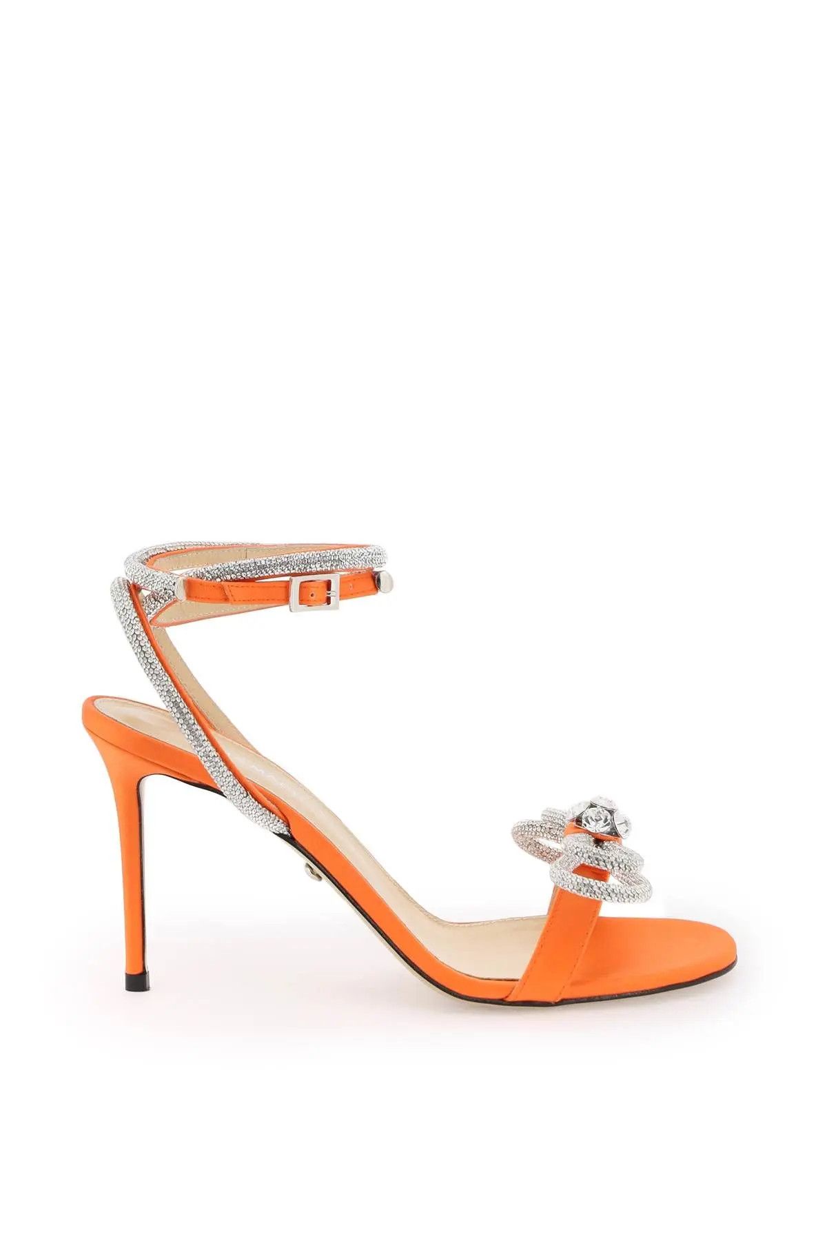 image of Mach&mach O1S22I1N1223 Satin Sandals In Orange, Women's (Size 7)