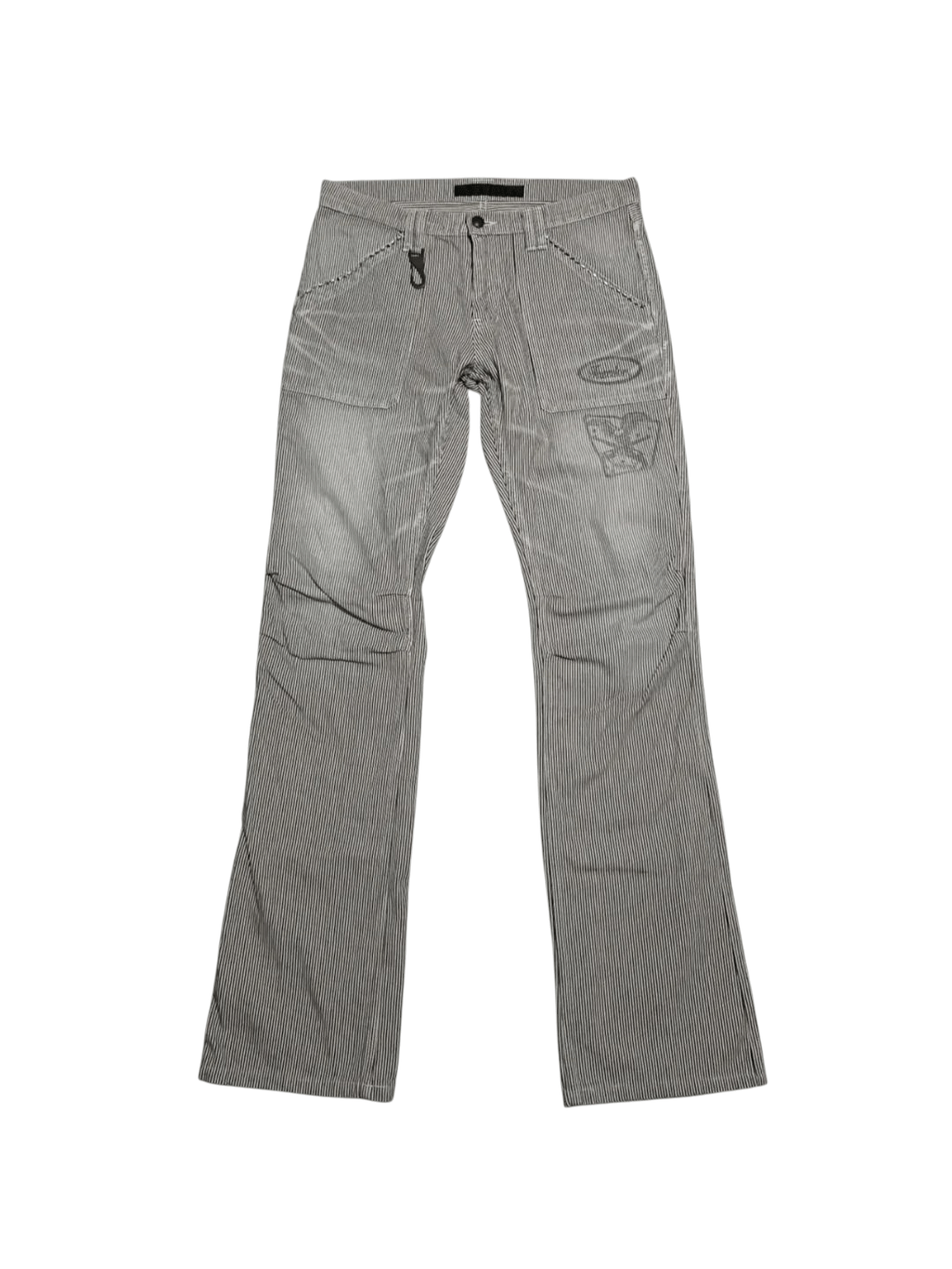 roarguns Roarguns Distressed Stripe Swarovski Studded Boot Cut Print Size US 32 / EU 48 - 1 Thumbnail