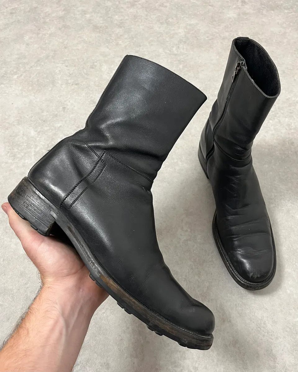 Prada 2000s Prada Black Leather Ankle Boots Size US 7 / IT 37 - 1 Thumbnail