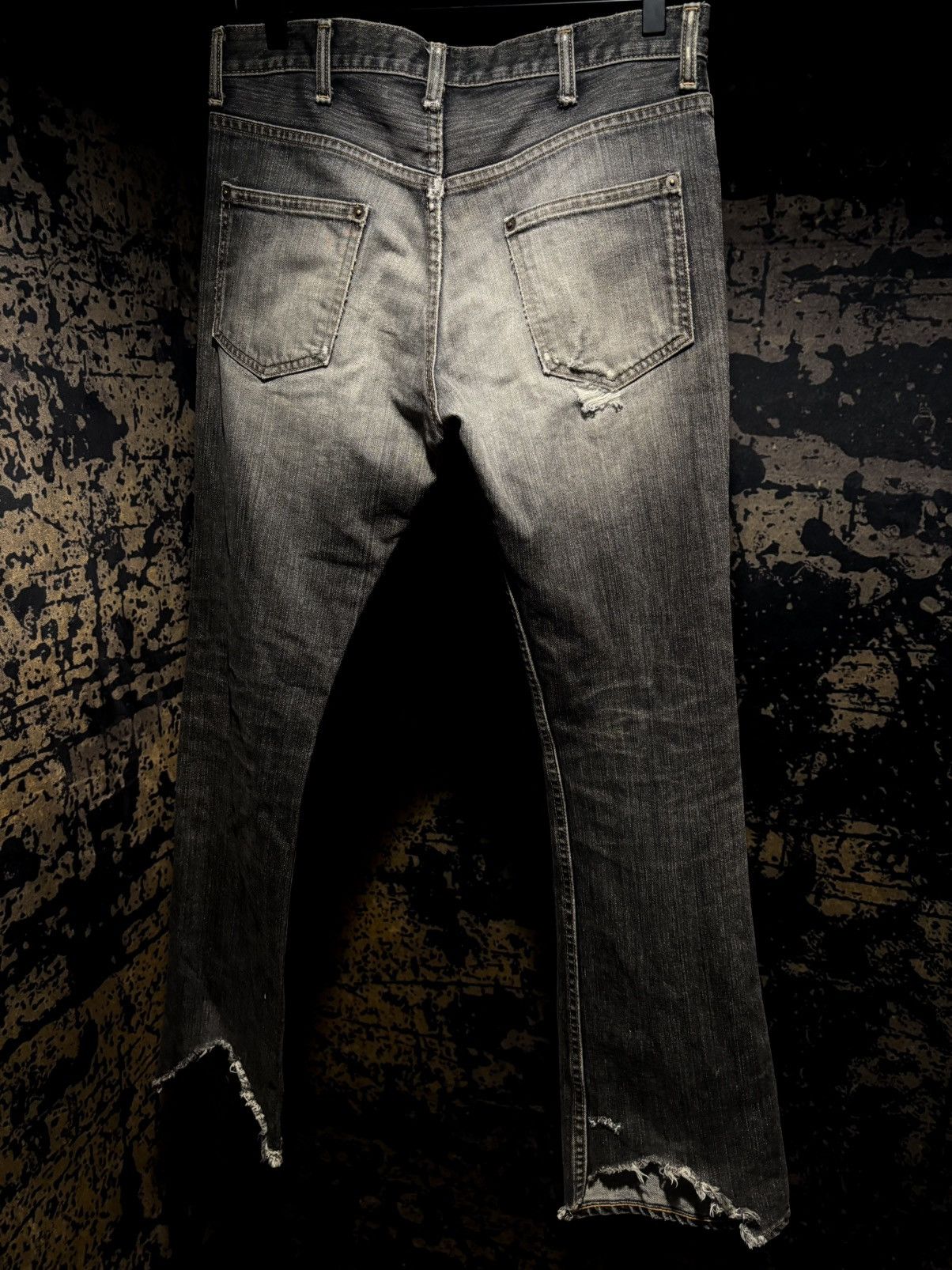 Undercover Undercover SS2003 “Scab” Giz Print Bootcut Denim – Grey Wash Size US 30 / EU 46 - 4 Thumbnail
