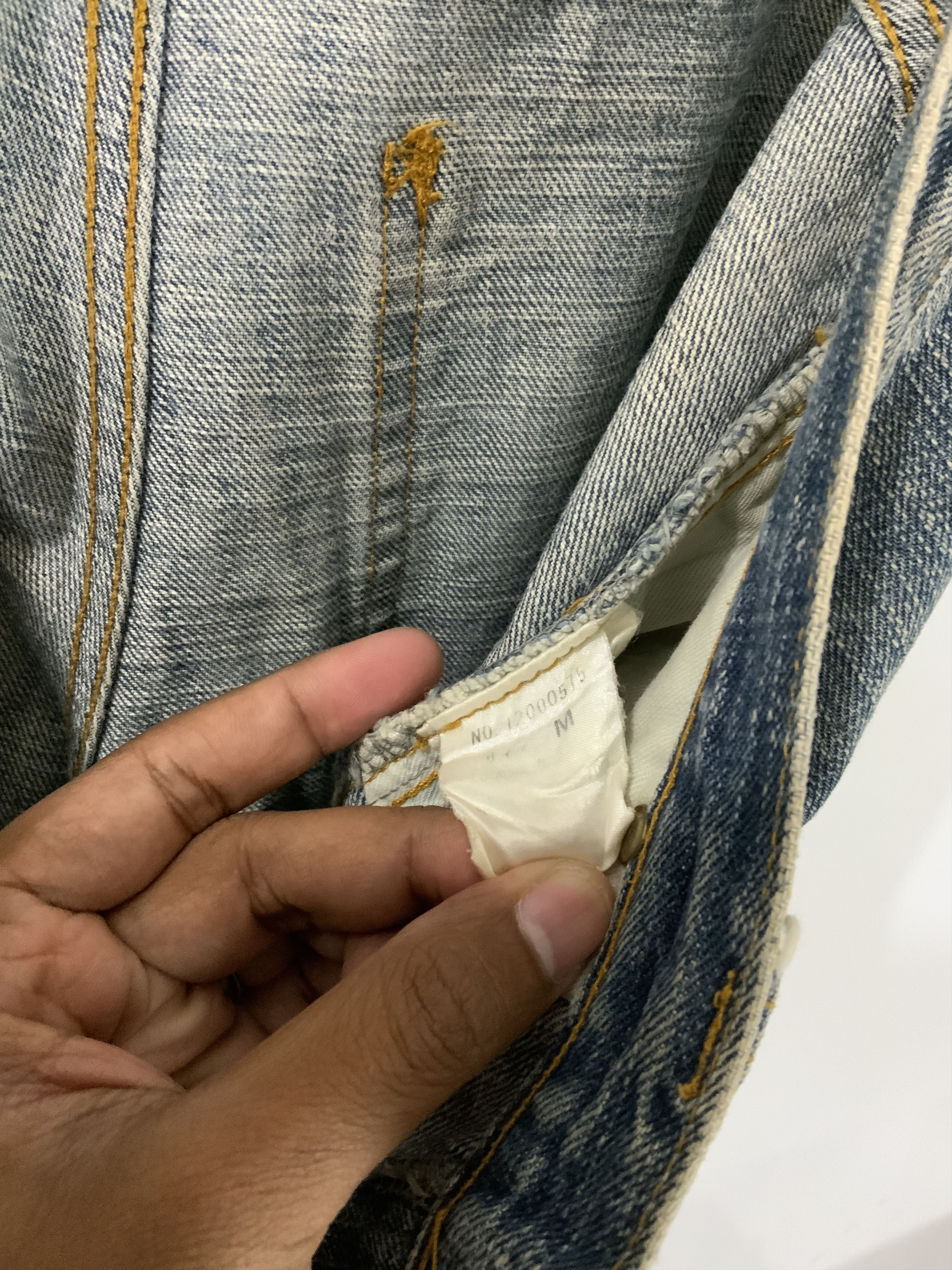 Japanese Brand Vintage Lois Crayon Atelier thirtyfour Distressed Denim Size US 31 - 23 Thumbnail