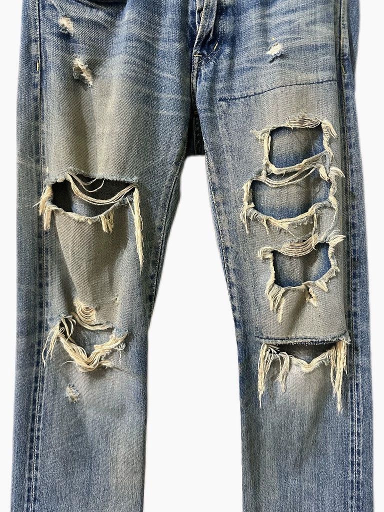 Hysteric Glamour 1990s Hysteric Glamour Vintage Distressed Knee Hole Denim Size US 30 / EU 46 - 4 Thumbnail
