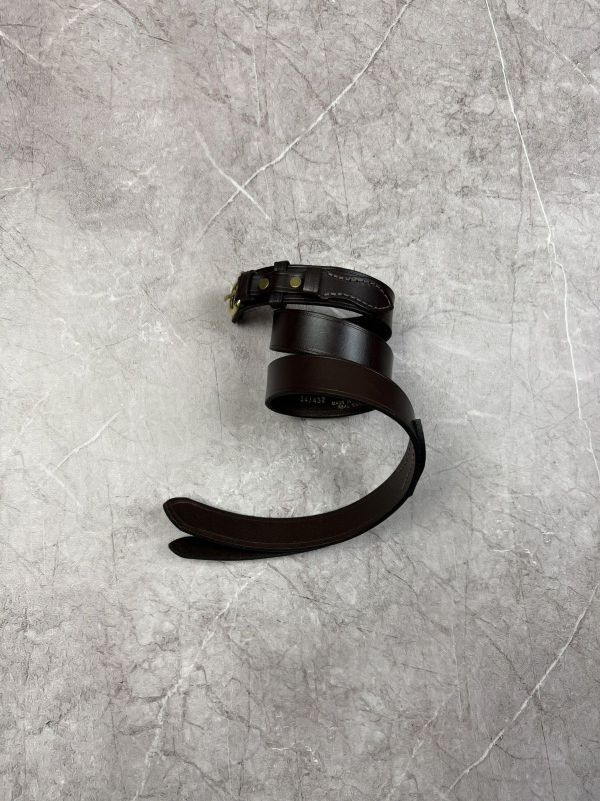 R.M. Williams M. Williams Classic Drover Leather Belt 34 Made in Australia Size 34 - 3 Thumbnail