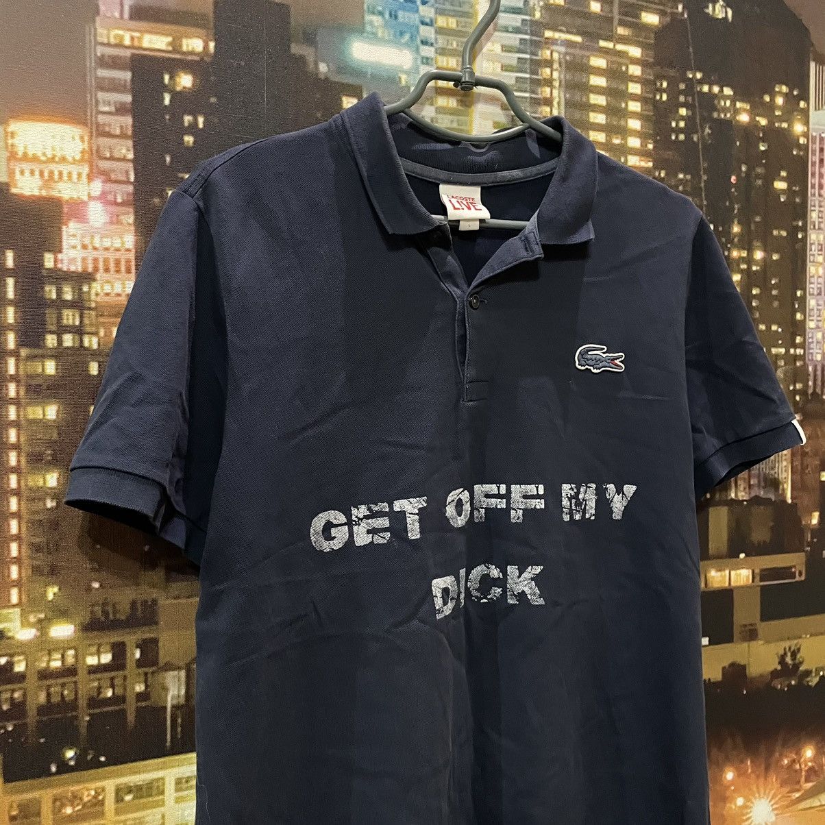 Vintage VINTAGE 90S LACOSTE GET OFF MY DICK PENIS FUNNY PORNO XXX Size US L / EU 52-54 / 3 - 2 Thumbnail