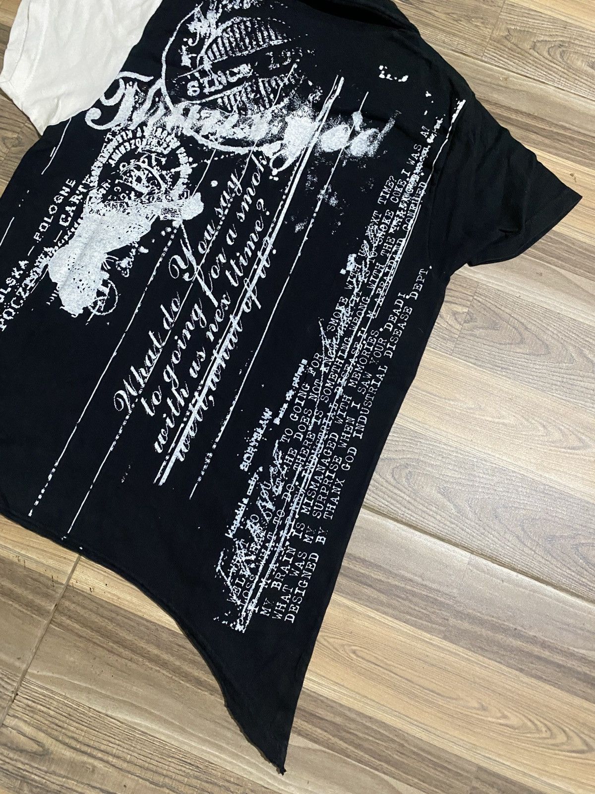 Japanese Brand × Vintage BLACK AND WHITE HARE EXCLUSIVE DESIGN POEM UNISEX SHIRT Size US M / EU 48-50 / 2 - 3 Thumbnail