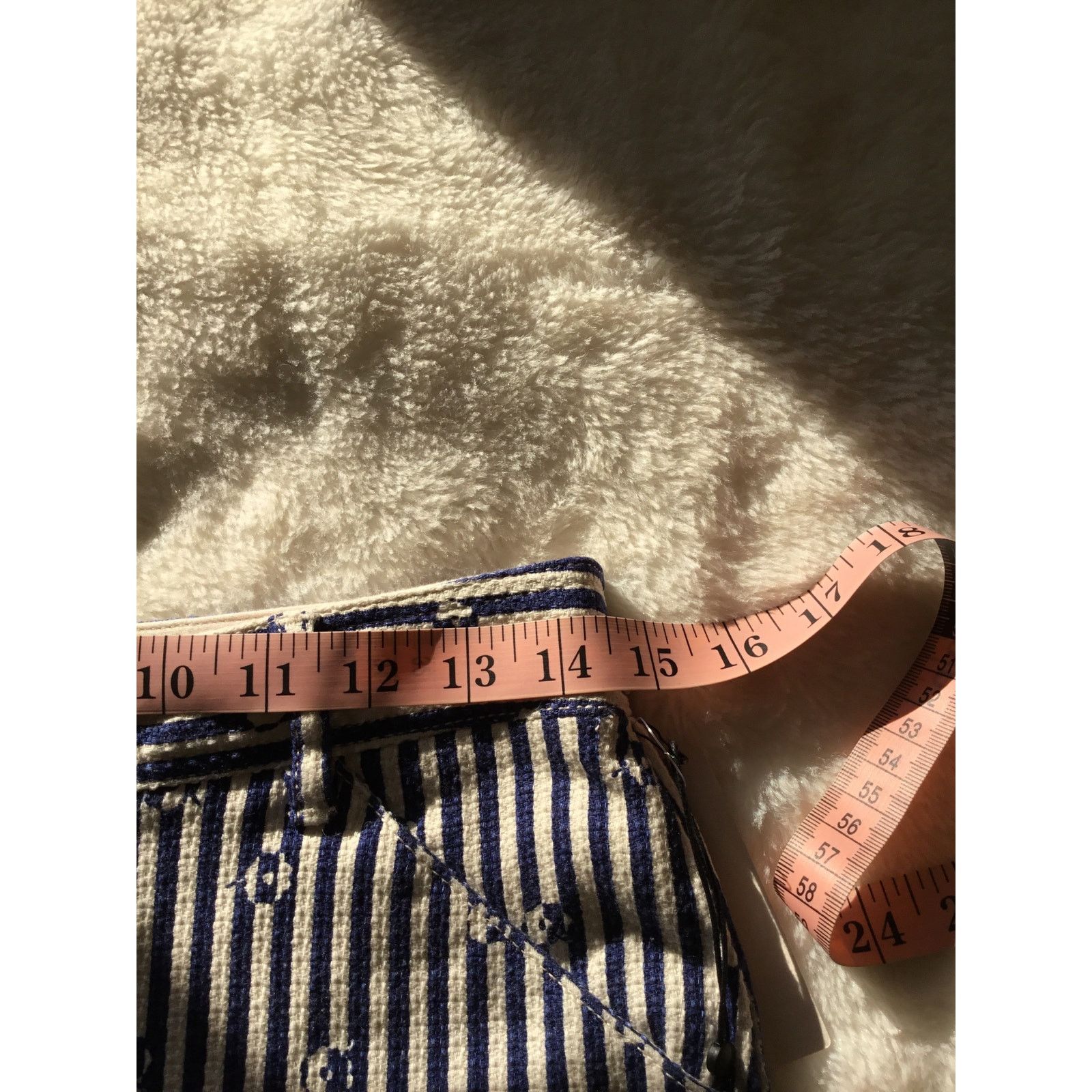 Anthropologie Anthropologie Blue & White Slim Trousers with Embroidery Size 27" / US 4 / IT 40 - 14 Thumbnail