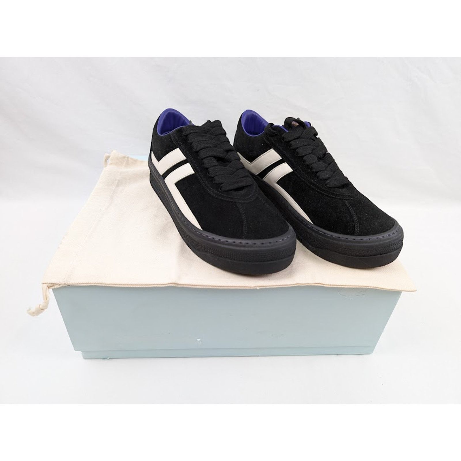 Lanvin o1rshd1 High Sole Low-Top Sneakers in Black/Off White Size US 8 / EU 41 - 12 Thumbnail